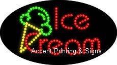 Energy Efficient LED Ice Cream Sign with Flashing & Animated Effects - Perfect for Ice Cream Shops, Dessert Parlors, and Cafés