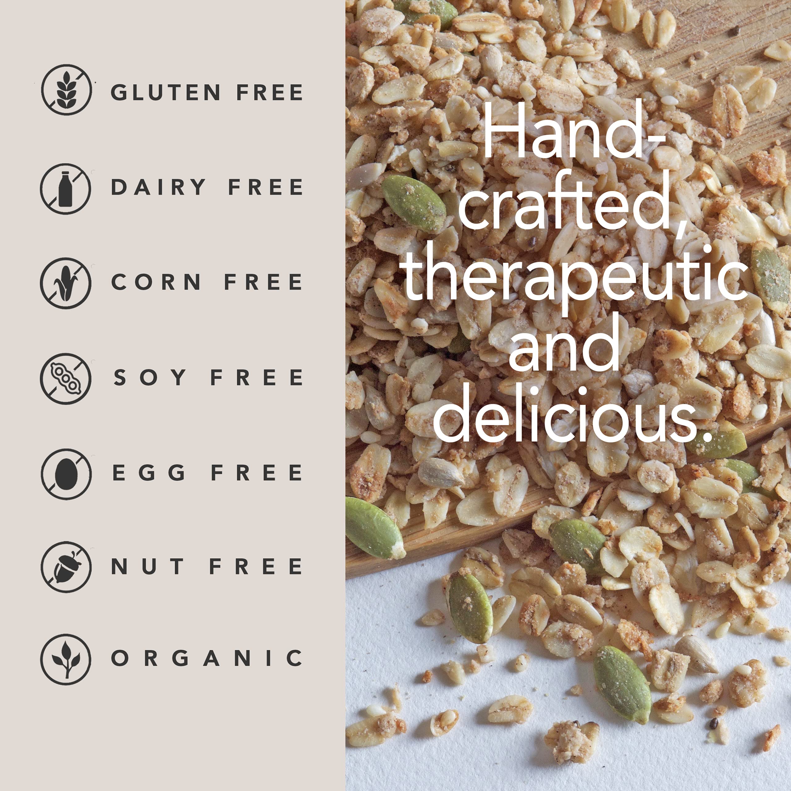 Dr. Blum's Organic Granola Cereal - Gluten Free, Dairy Free, Soy Free, Nut Free - Handcrafted Anti-Inflammatory Breakfast for Sensitive Diets - Perfect for Healthy Morning Meals & Snacks