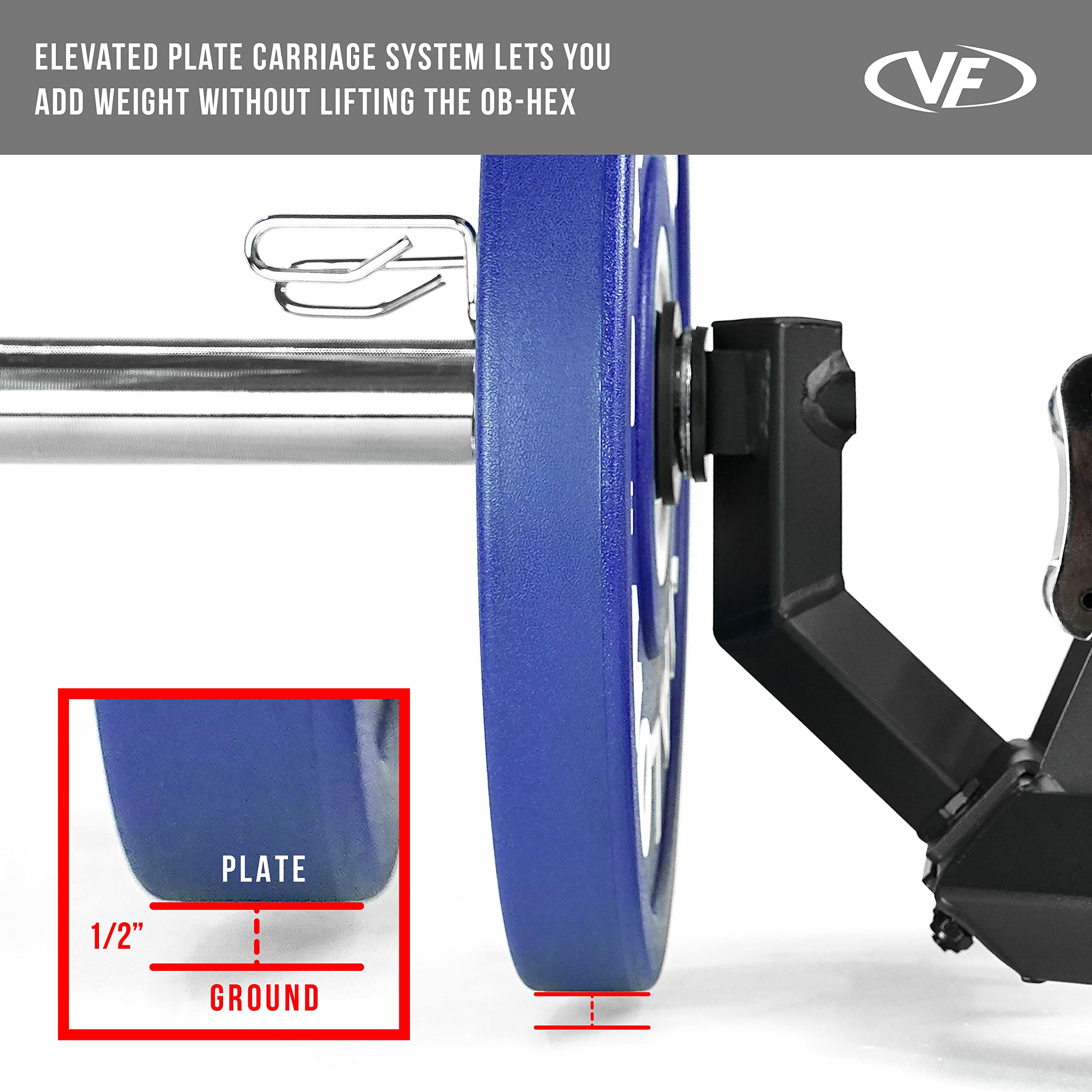 Valor Fitness Hex Trap Bar with Multiple Grip Options for Deadlifts, Squats & Shrugs - Full Body Workout Equipment for Arms, Shoulders, Back & Legs - Perfect for Home Gym Strength Training & Weightlifting