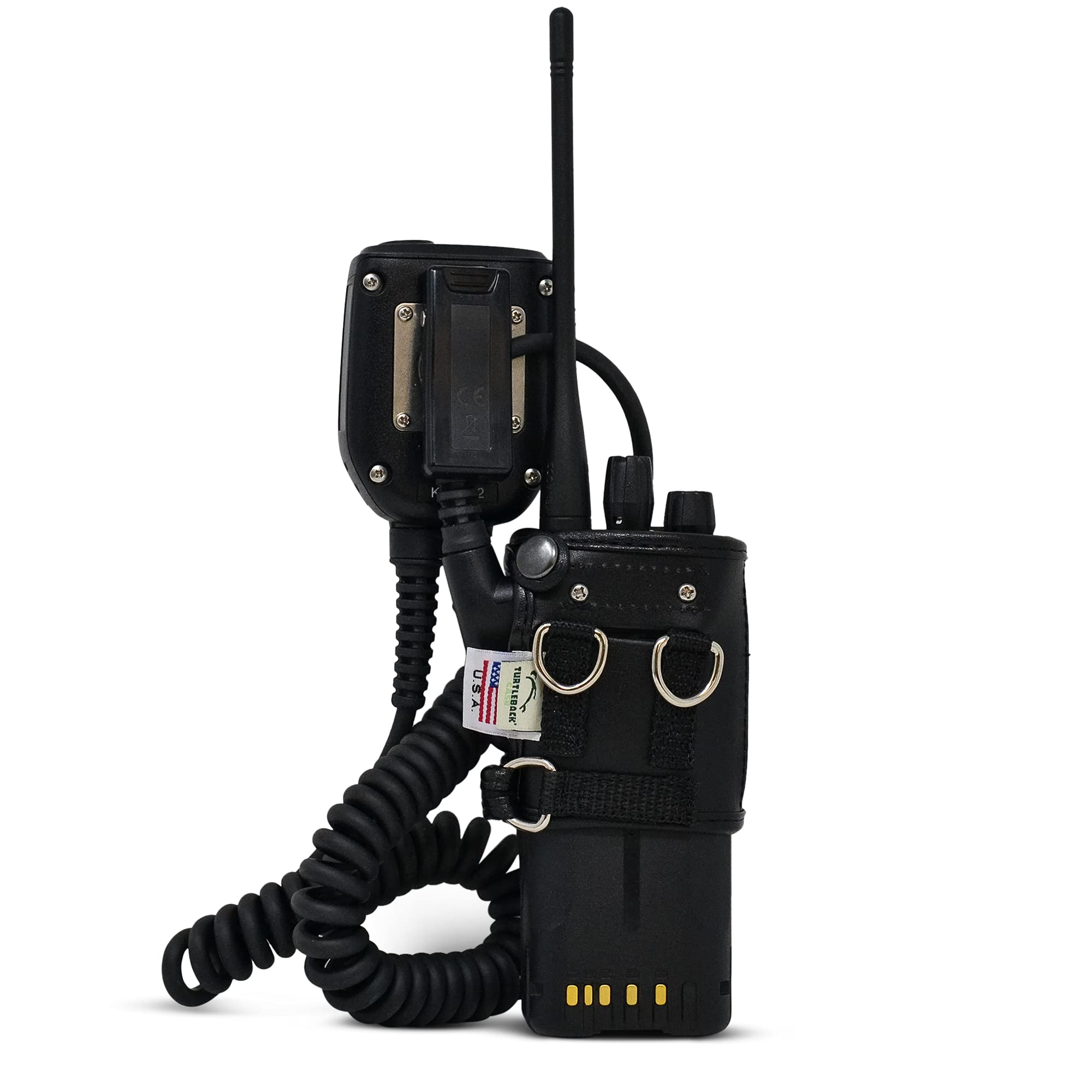 Kenwood 5200 5300 5400 NEXEDGE Radio Leather Belt Holster with D Rings - Heavy Duty Police & Fire Two Way Radio Carry Case - Perfect for Law Enforcement, Security Guards, and Emergency Responders