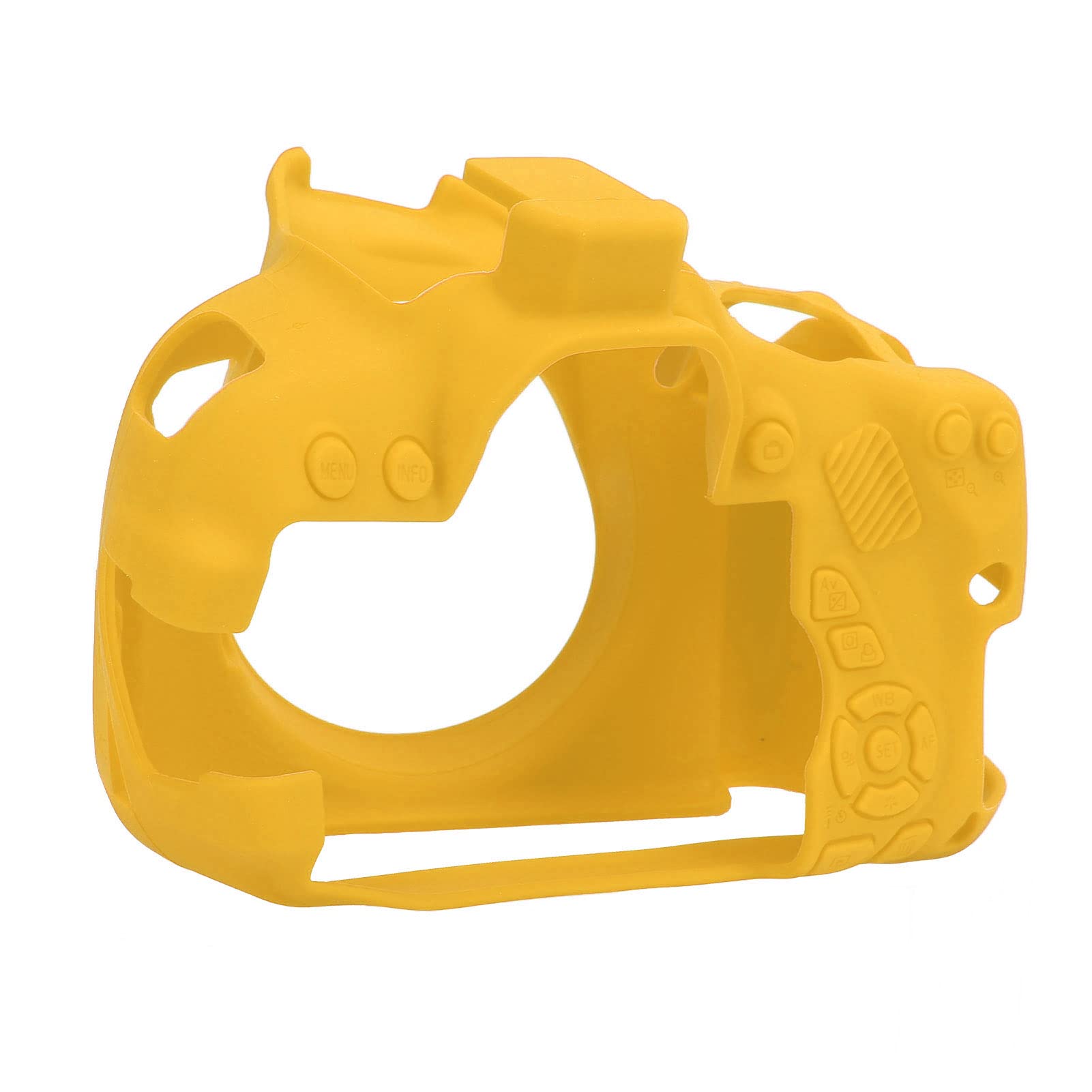 Jazar Silicone Protective Cover for Canon 600D Camera - Stretchable, Dustproof, Anti-Collision, Soft & Washable Frame Shell (Yellow) - Perfect for Travel, Outdoor Photography & Daily Protection
