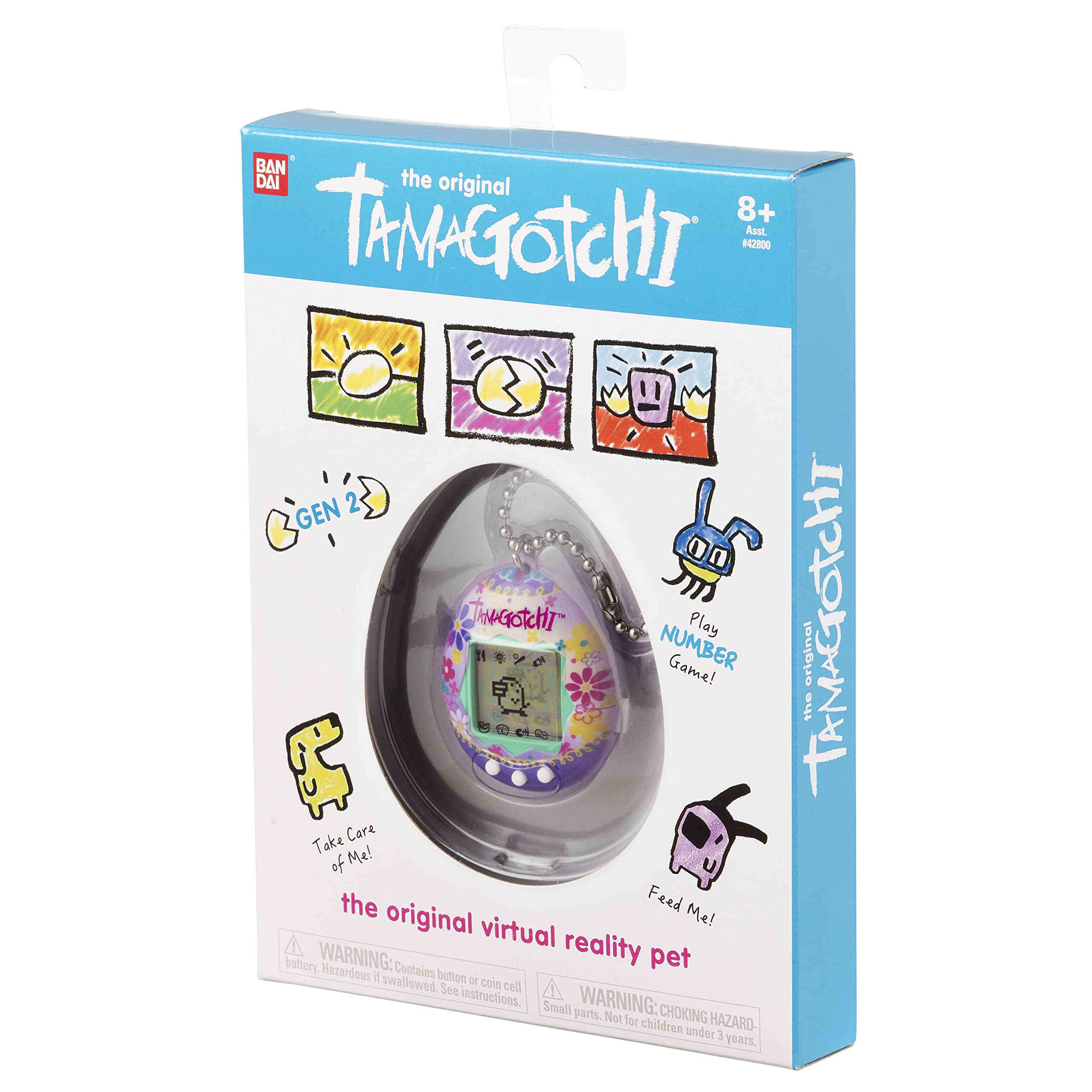Original Tamagotchi Virtual Pet by Bandai America - Interactive Digital Toy for Kids & Adults - Perfect for Stress Relief, Nostalgic Fun & On-the-Go Entertainment