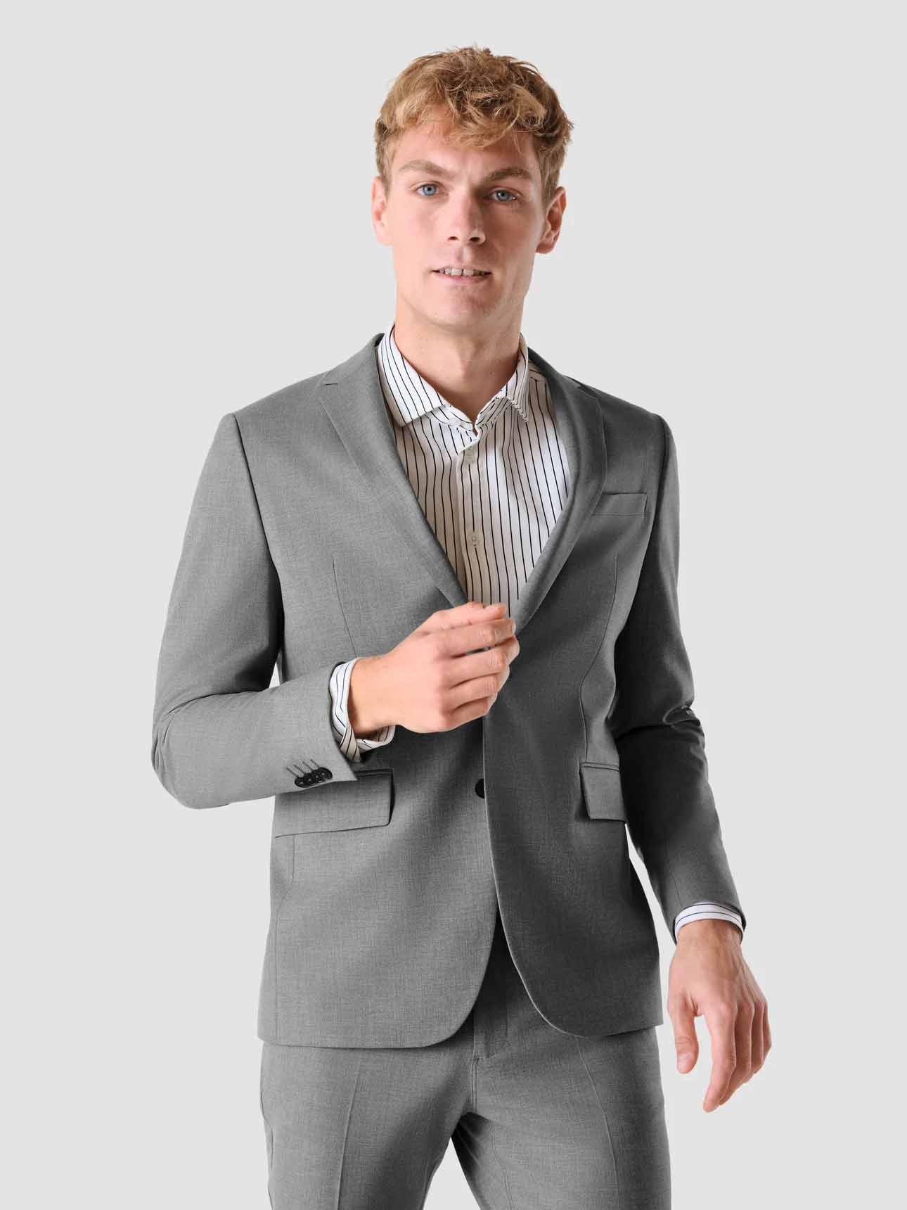 Essential Blazer for Men - Cloud Grey Regular Fit - Perfect for Office, Business Meetings & Formal Events