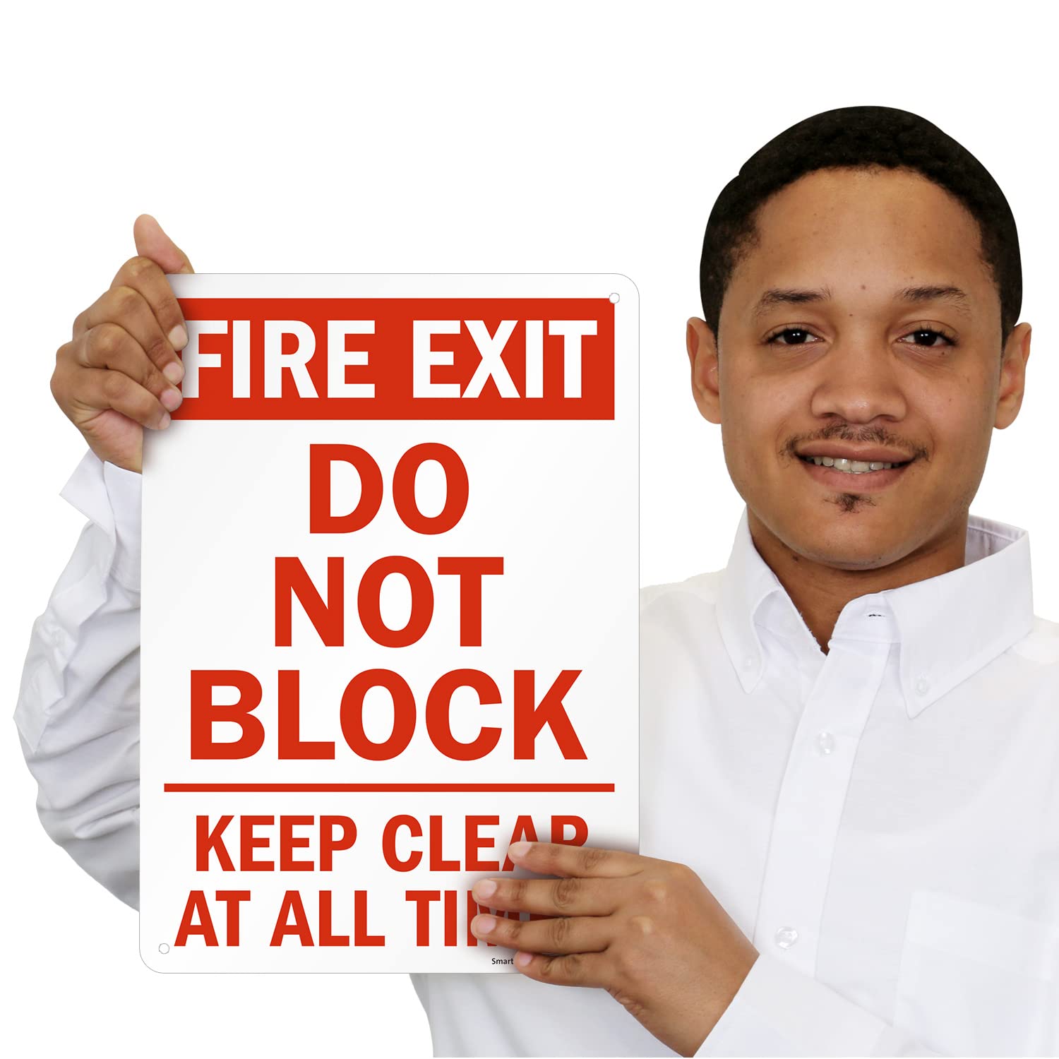 Fire Exit Sign - 10x14 Inch Plastic for Safety & Compliance