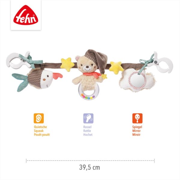 Bruno Bear Activity Play Stroller Chain - Interactive Toy for Babies & Toddlers - Perfect for Strollers, Car Seats & Playtime Fun