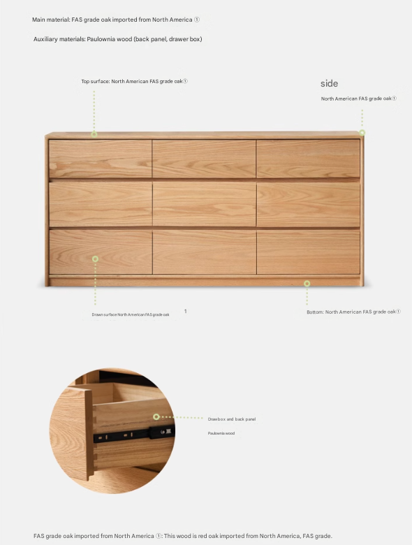 Solid Oak & Black Walnut Wood Storage Drawer - Handcrafted Wooden Organizer for Bedroom, Office, or Kitchen - Perfect for Jewelry, Utensils & Home Organization