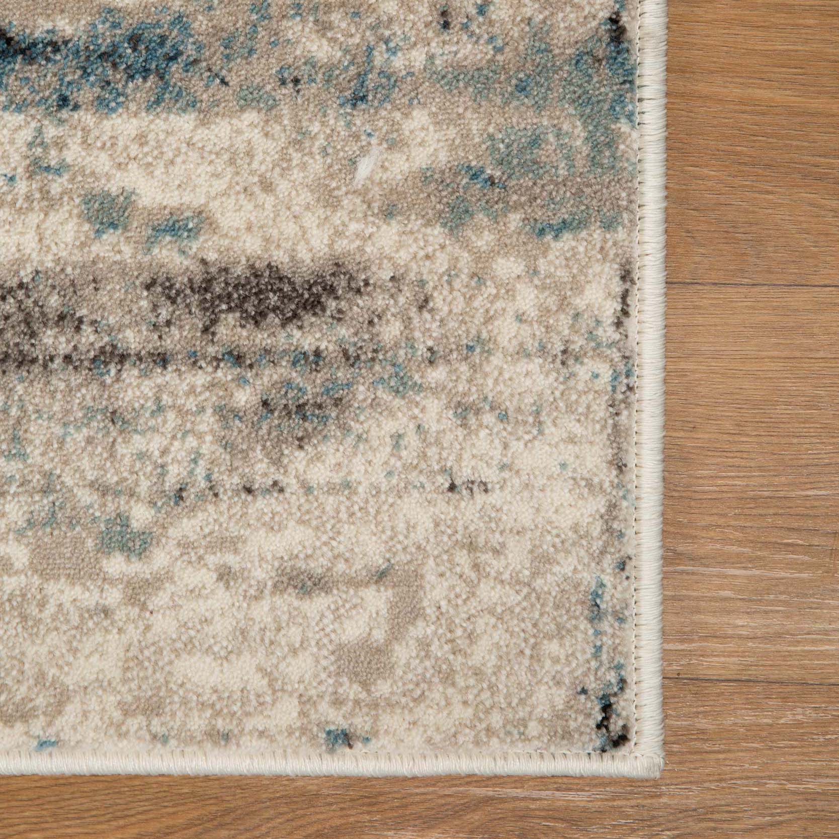 Taia Striped Damask Indoor Area Rug - Non-Slip Runner Carpet for Living Room, Bedroom, Hallway | Soft Modern Home Decor