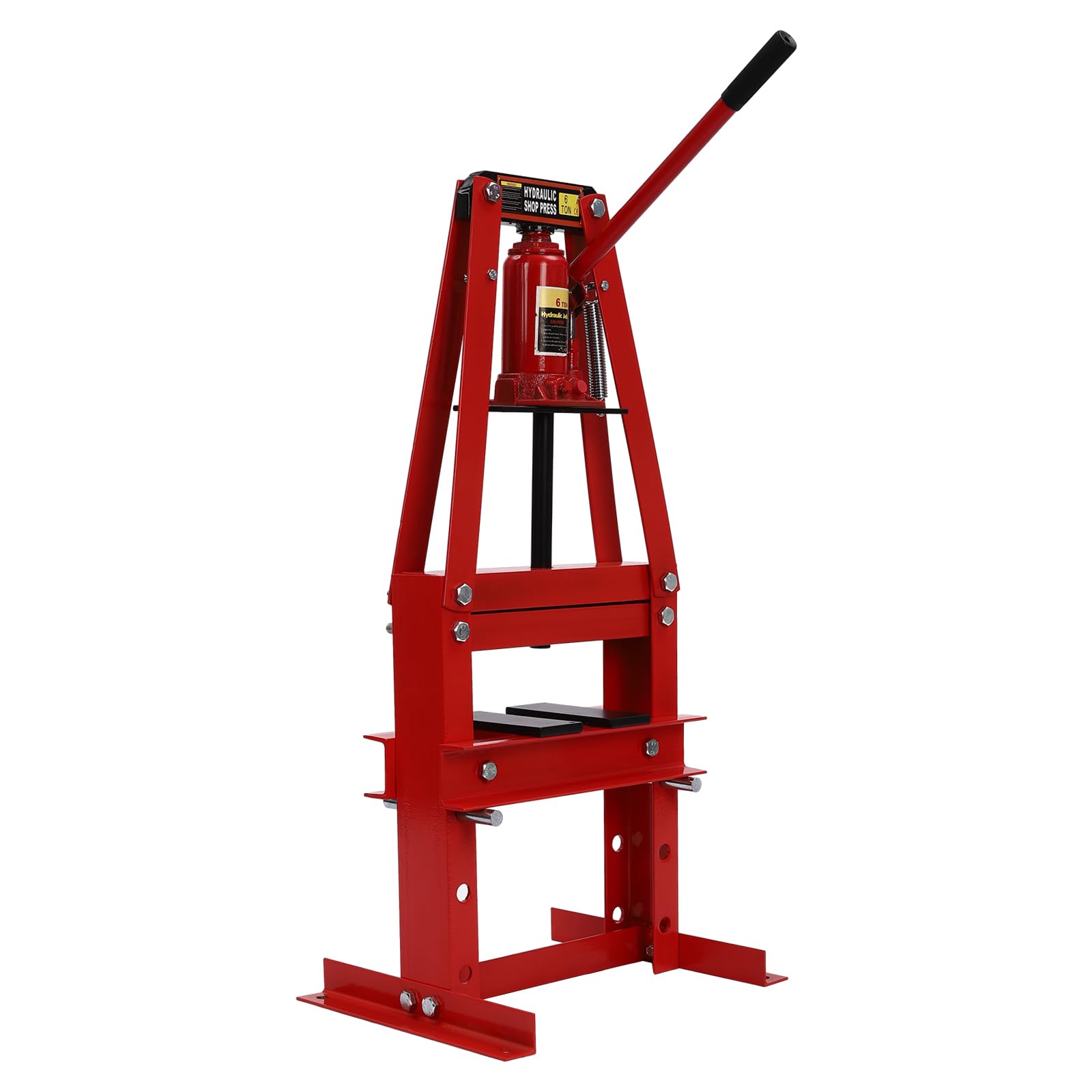 6 Ton Hydraulic A-Frame Shop Press with Adjustable Plates – Heavy Duty 13,227 LBS Capacity for Garage, Metalworking, and DIY Projects