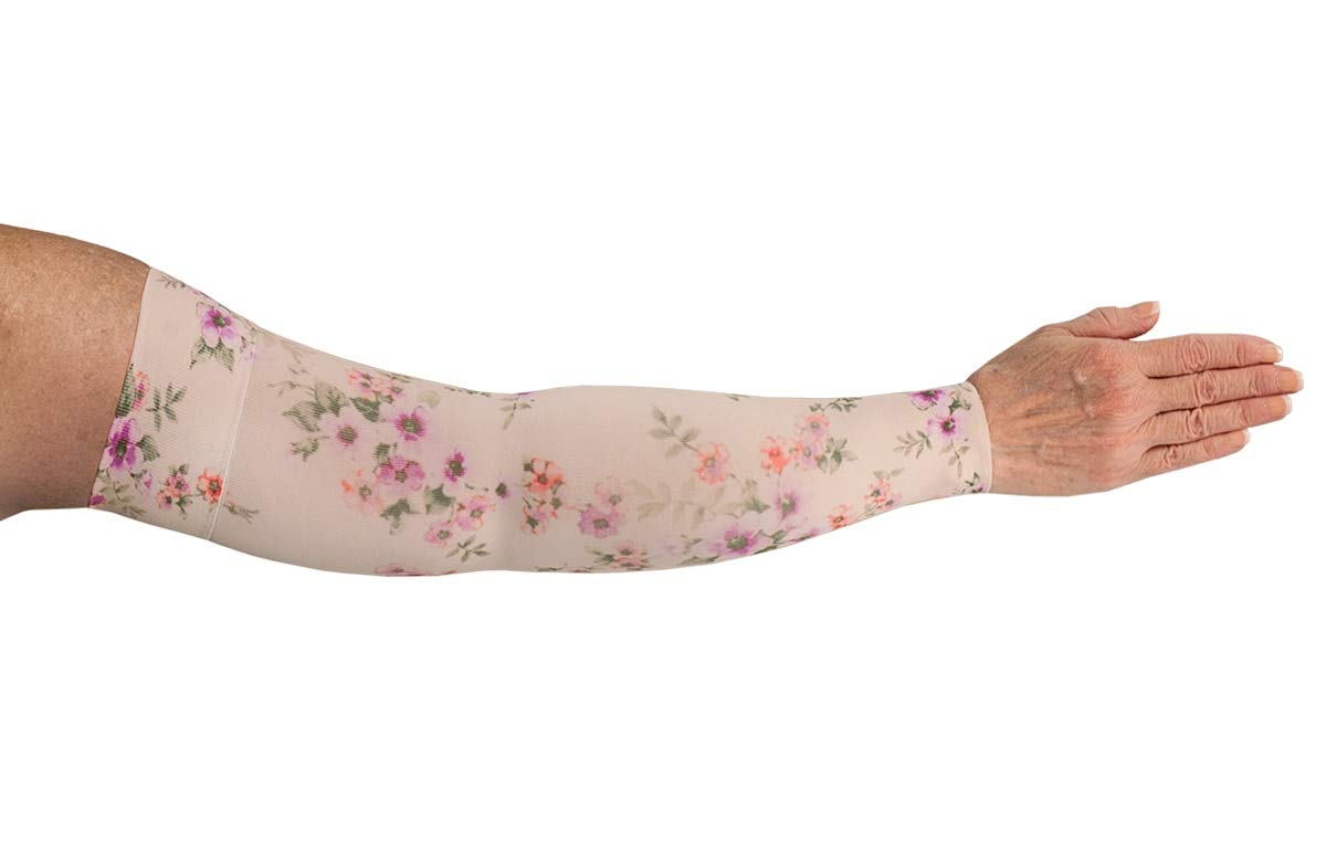 Tranquility 20-30mmHg Compression Arm Sleeve with Diva Diamond Band - Large Size for Women | Perfect for Lymphedema, Post-Surgery Recovery & Everyday Comfort