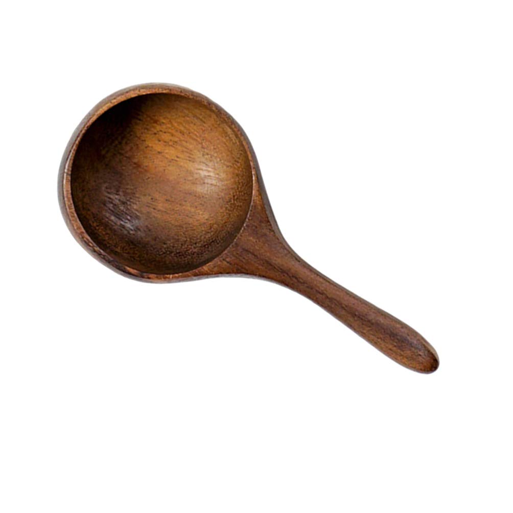2PCS Acacia Wood Measuring Scoops for Coffee, Milk, Salt & Spices - Natural Mini Kitchen Scoop for Cooking & Baking - Perfect for Coffee Beans, Sugar & Flour