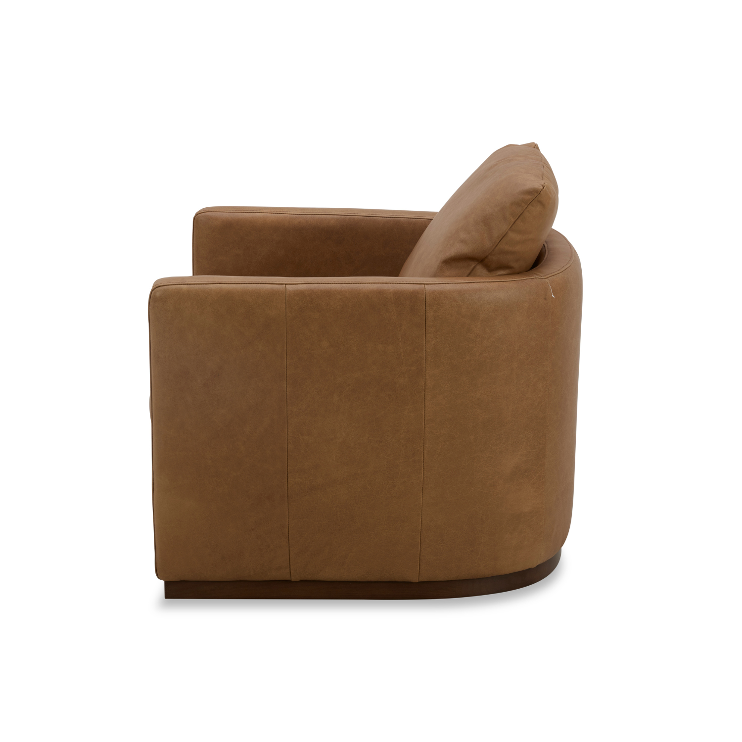 Bellwood Leather Swivel Lounge Chair - 360° Rotating Recliner with Premium Genuine Leather - Perfect for Living Room, Office, or Reading Nook