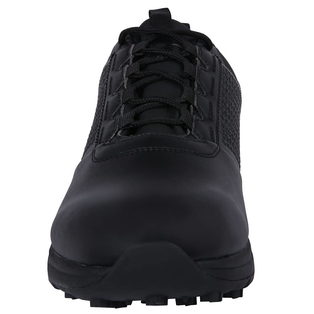 Ram Golf Accubar Men's Golf Shoes - Black, Size 9.5 | Durable & Comfortable for Golf Courses & Driving Ranges