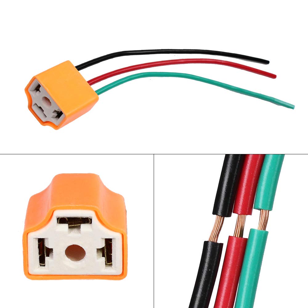 H4 HB2 9003 Pigtail Socket Wire Harness Connector - 2 Pack for Car, Truck, Boat & Marine Headlight & Fog Light Retrofit - Easy Installation & Durable Connection for Off-Road, Night Driving & Vehicle Upgrades