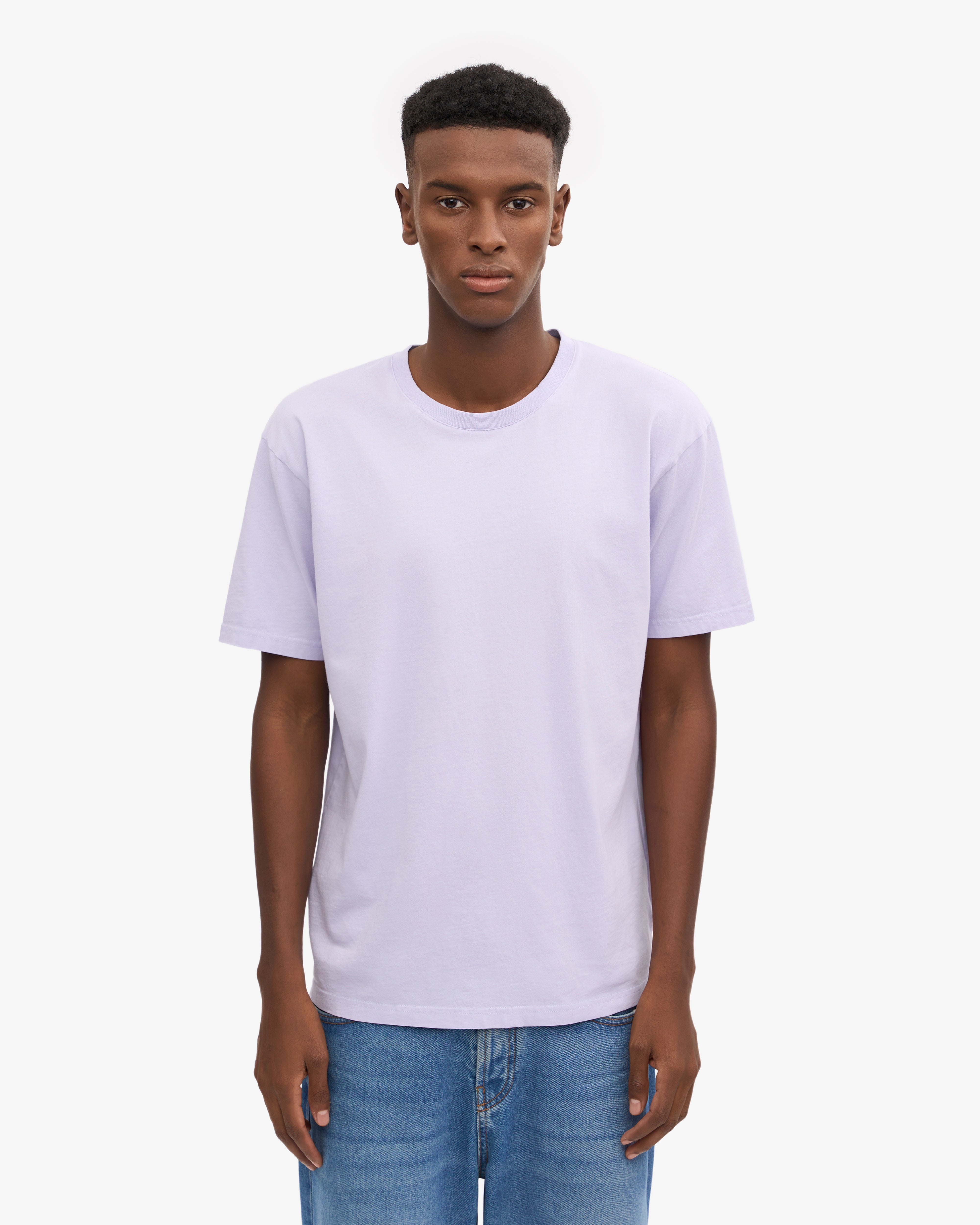 Classic Organic Cotton T-Shirt for Women - Soft Lavender Color | Eco-Friendly Casual Wear for Everyday Comfort & Sustainable Fashion Lifestyle