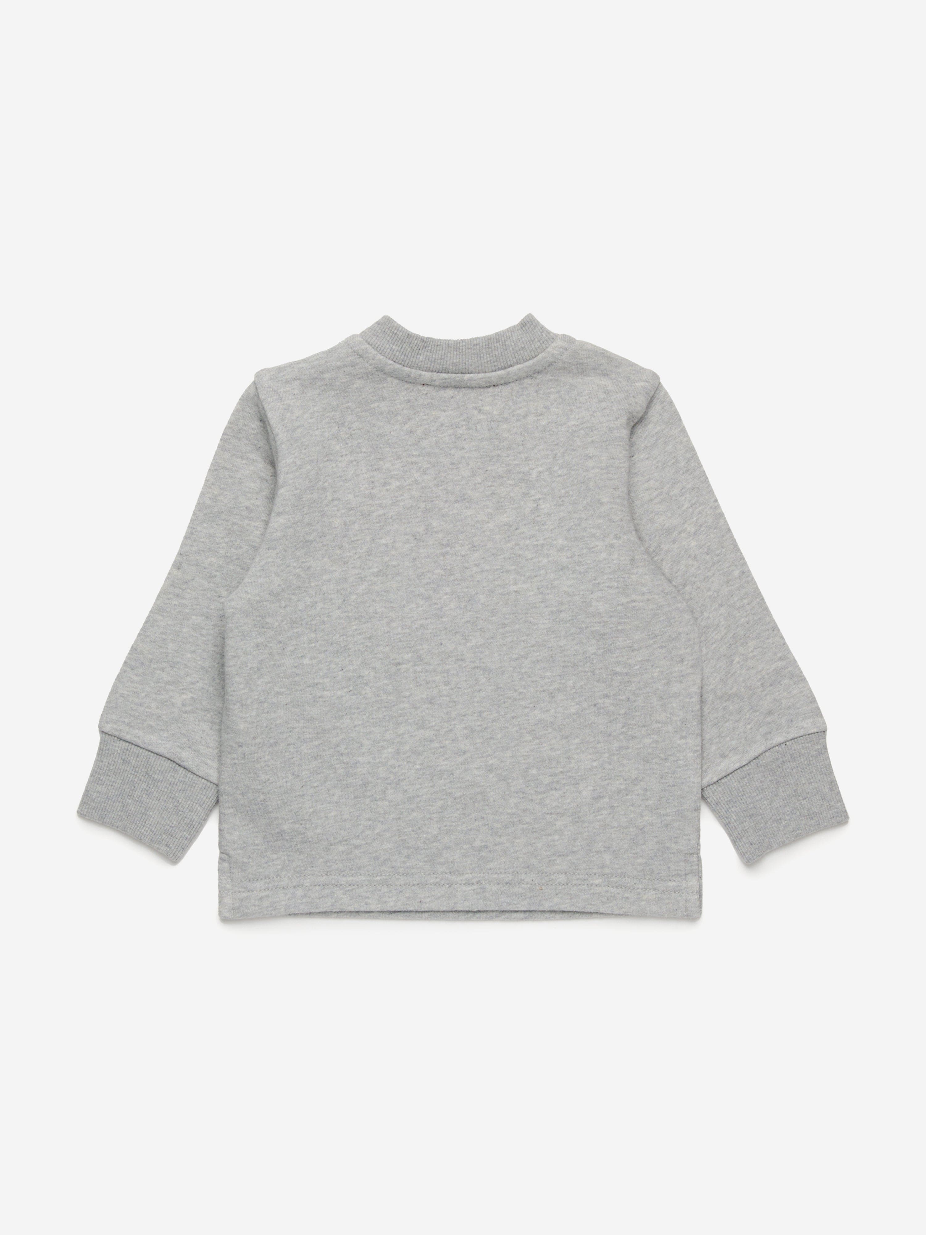 Baby Boys Crossbody Bag Print Sweatshirt - Grey Cute Toddler Hoodie for School & Play | Casual Outfit Essential