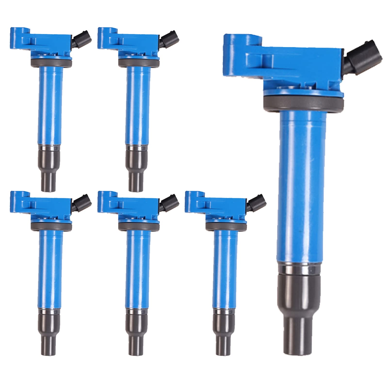 6PCS Blue Ignition Coil Pack Compatible with Toyota Lexus Avalon Sienna Solara Camry ES300 RX300 RX330 ES330 RX400h 3.0L V6 1999-2008 - Perfect for Engine Performance & Smooth Driving