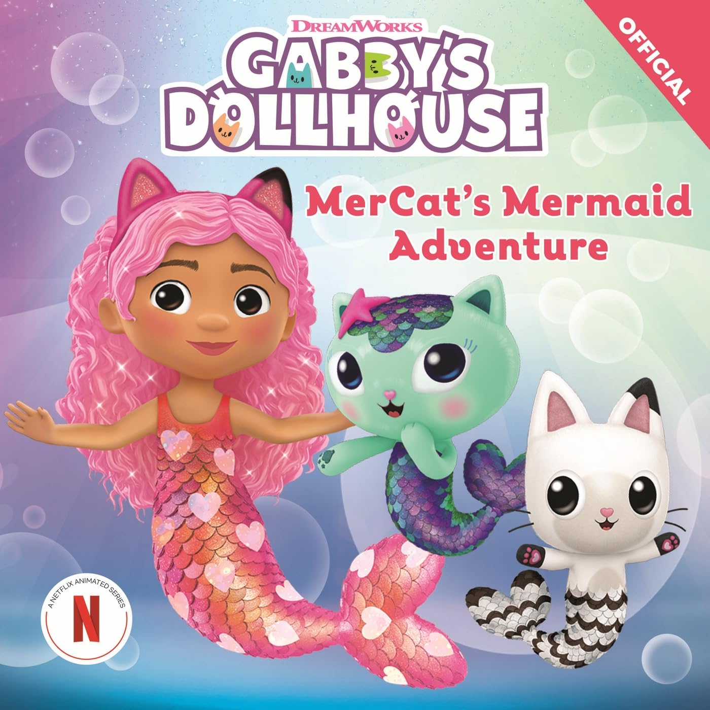 DreamWorks Gabby's Dollhouse MerCat's Mermaid Adventure Playset - Interactive Dollhouse Toy for Kids Ages 3-6 | Pretend Play, Storytelling & Underwater Imagination Fun