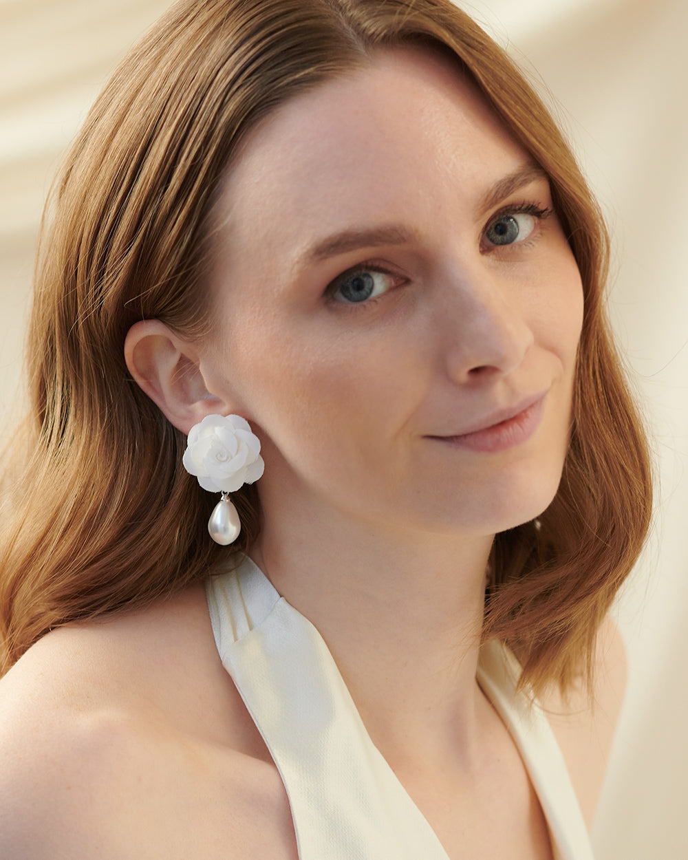 Elegant Pearl & Flower Earrings for Women - Handmade Dainty Floral Jewelry Gift for Her - Perfect for Weddings, Parties & Special Occasions