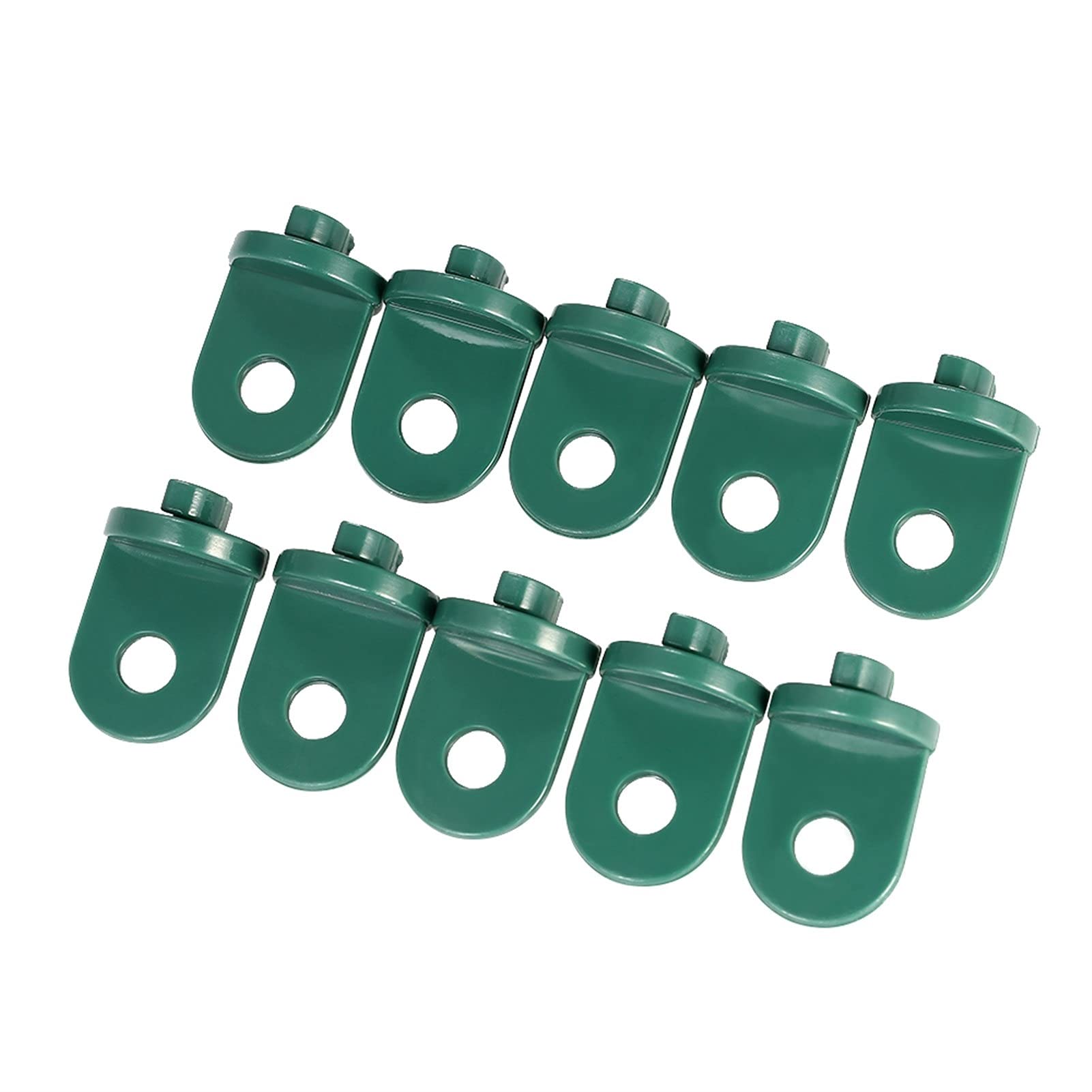 WDONGX 10-Piece Greenhouse Plastic Hanging Clip Set - Heavy Duty Plant Hooks for Indoor/Outdoor Gardening, Greenhouses & Vertical Farming (Green) - Perfect for Tomatoes, Cucumbers & Vine Plants