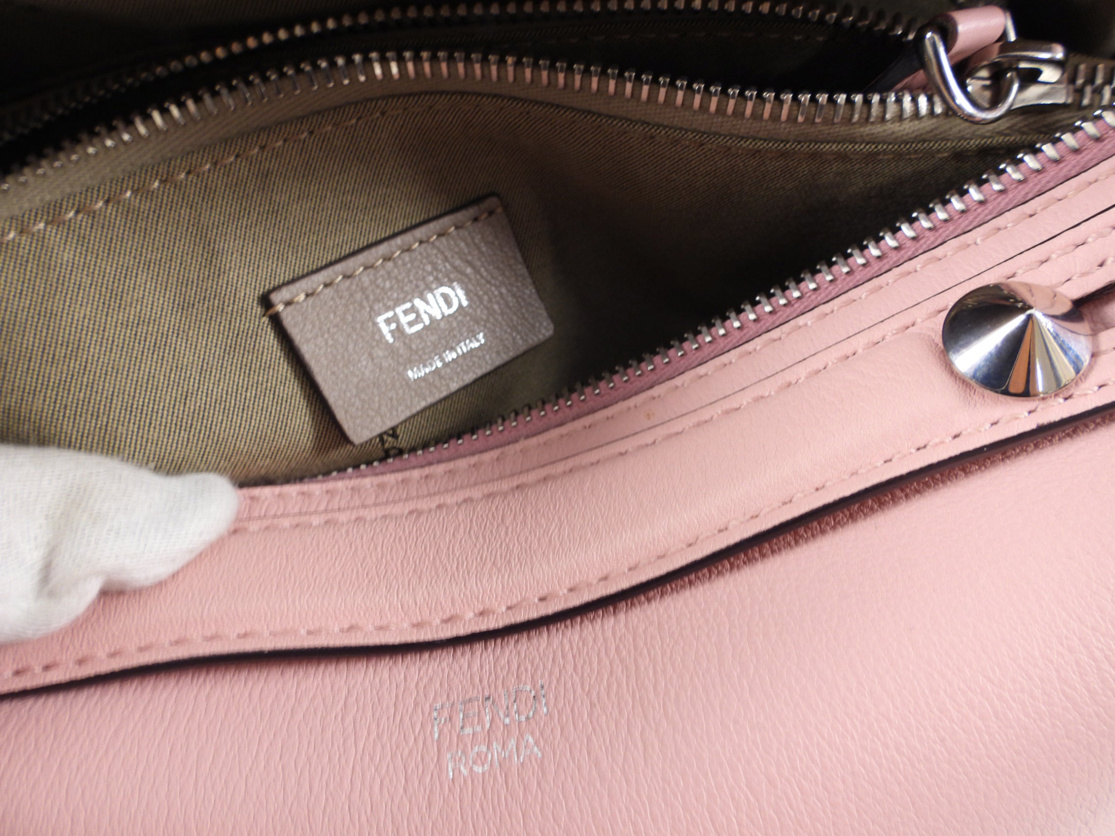 Fendi By The Way Medium Bag - Light Pink Genuine Leather Handbag for Women, Perfect for Work, Travel & Everyday Use