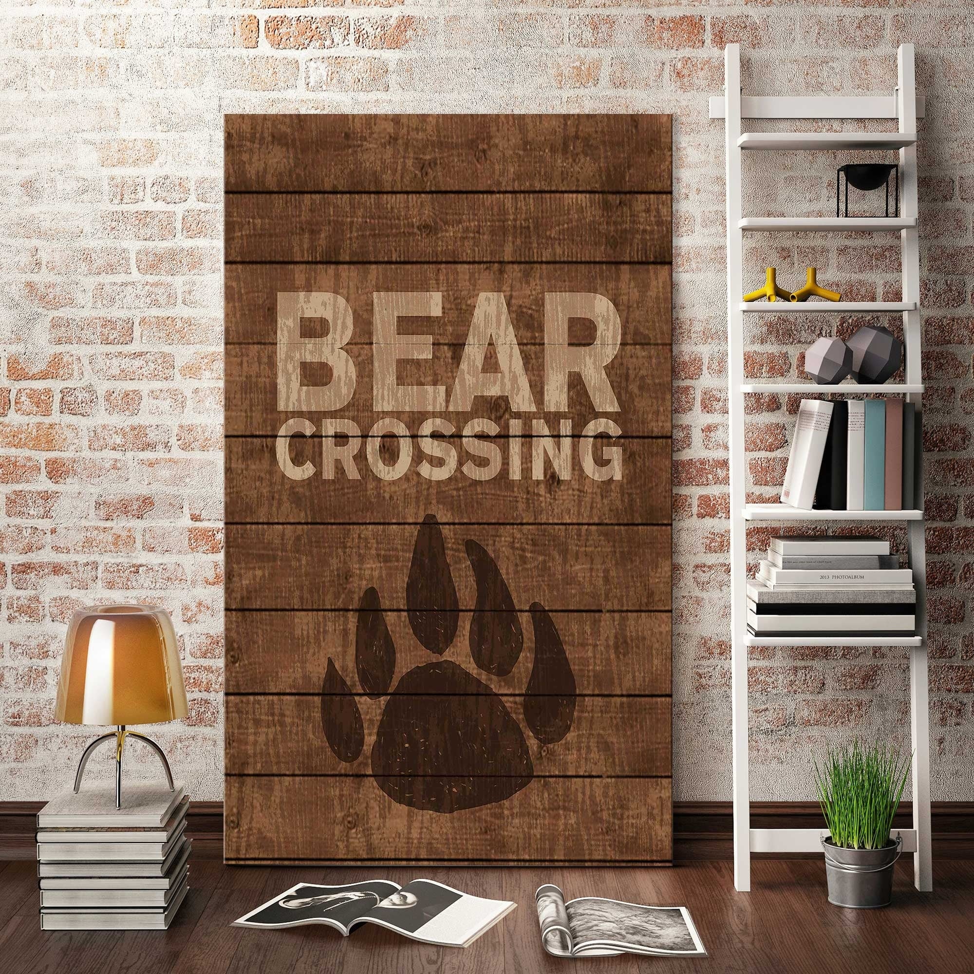 Bear Crossing Print on Canvas - Stunning Wildlife Wall Art for Living Room, Bedroom & Office Decor