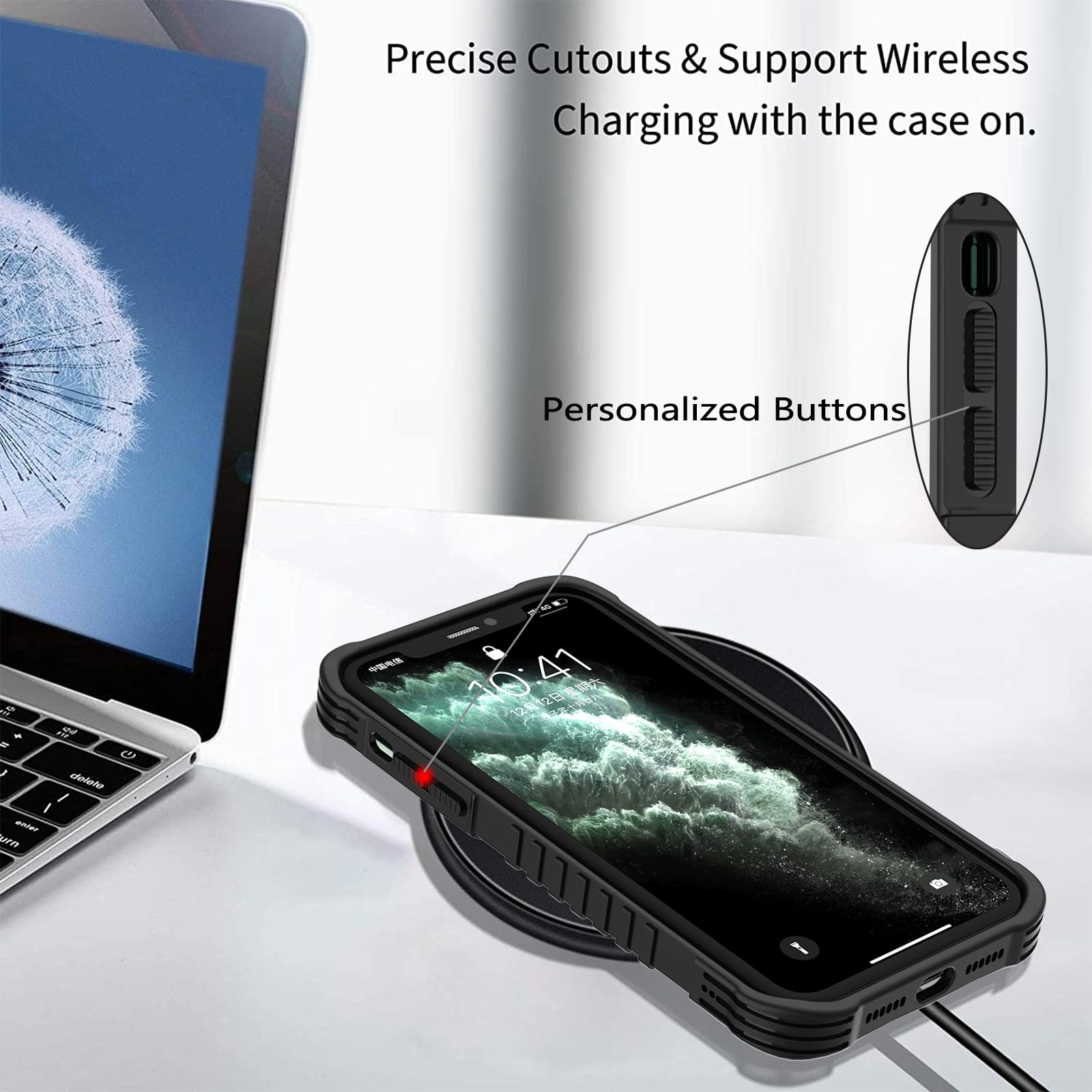 **Shockproof iPhone 15 Pro Max Case - Black Leopard Design for Women & Girls | Military-Grade Protection, Anti-Scratch Acrylic Back Cover | Perfect for Daily Use, Travel & Outdoor Activities**