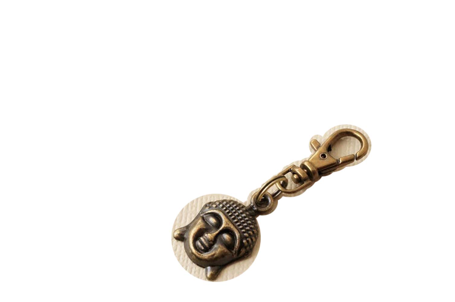 Antique Bronze Buddha Zipper Pull Charm - Small Decorative Zip Pull for Bags, Purses, Jackets, Backpacks, Planners & Keys | Perfect for Boho Style, Meditation Gifts & Spiritual Accessories