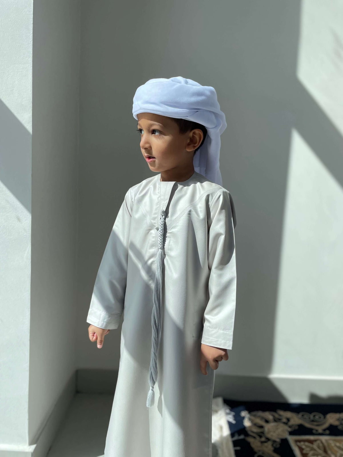Light Green Emirati Baby Jubba - Traditional Arabic Dress for Infants - Perfect for Eid, Weddings & Special Occasions