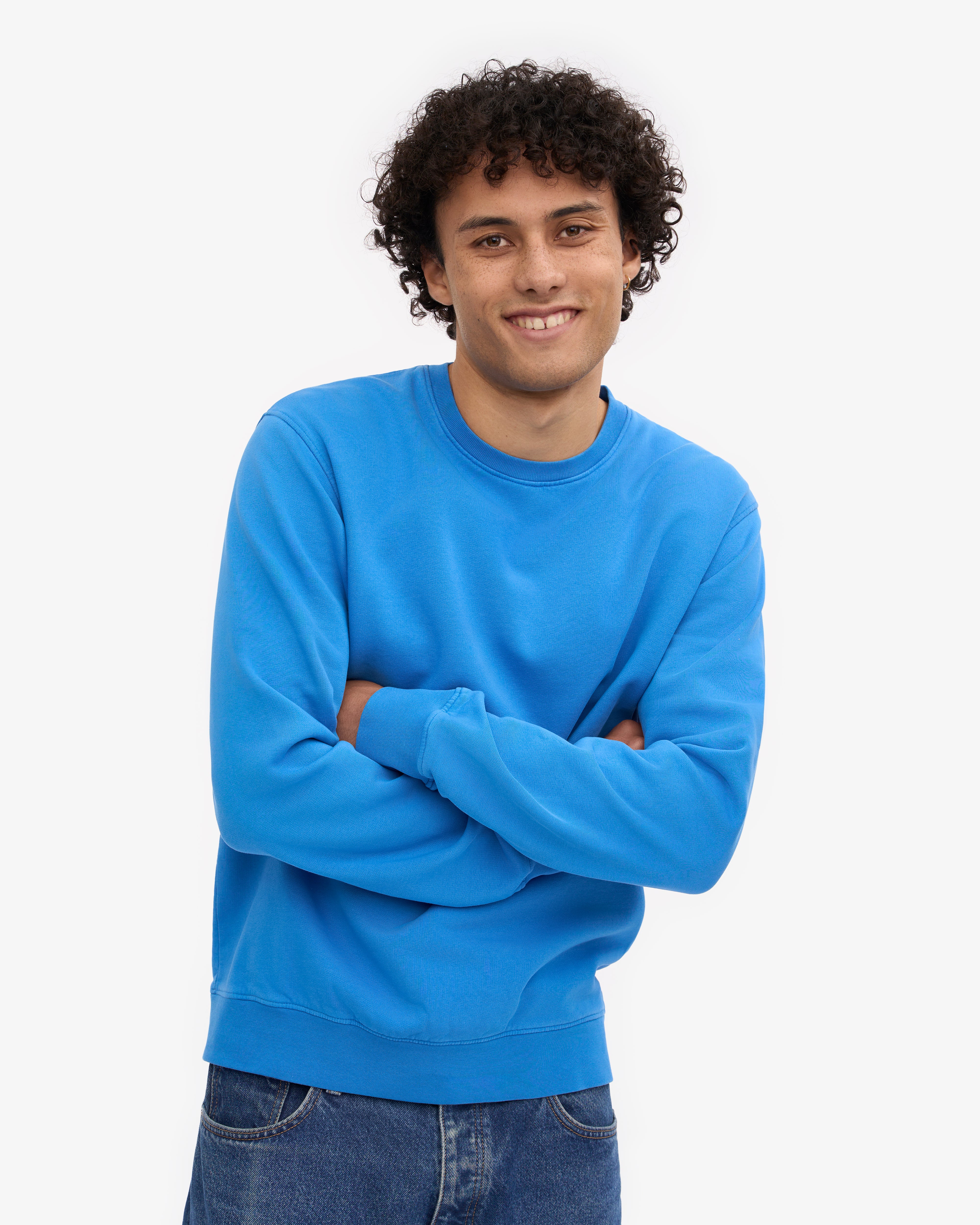 Classic Organic Cotton Crew Neck T-Shirt for Men - Soft & Comfortable Pacific Blue Tee - Perfect for Casual Wear, Gym & Everyday Outfits