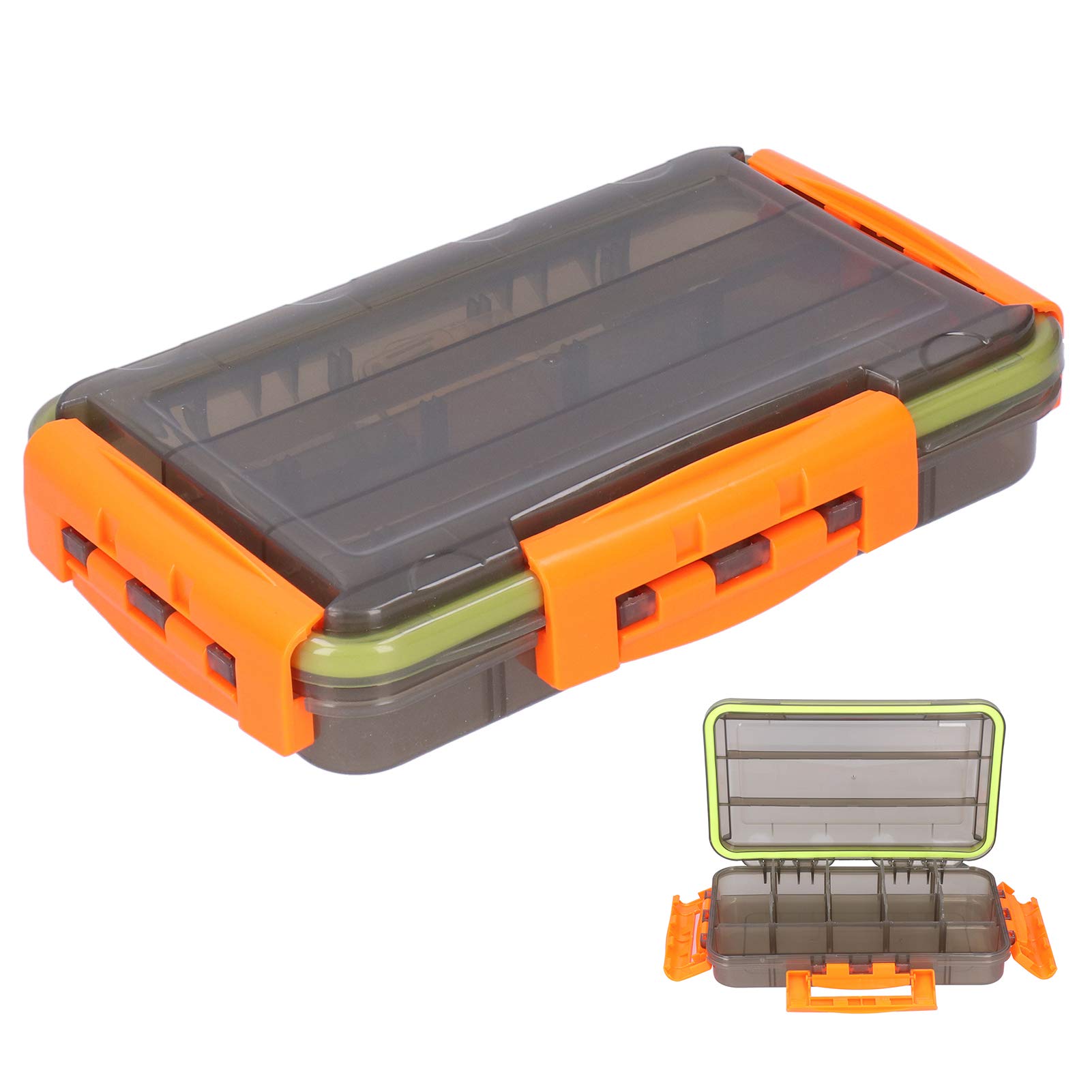 Vbestlife Waterproof ABS Fishing Tackle Box - 360° Sealed Adjustable Storage for Saltwater & Freshwater Fishing | Perfect for Lake, Ocean & Shore Fishing Trips