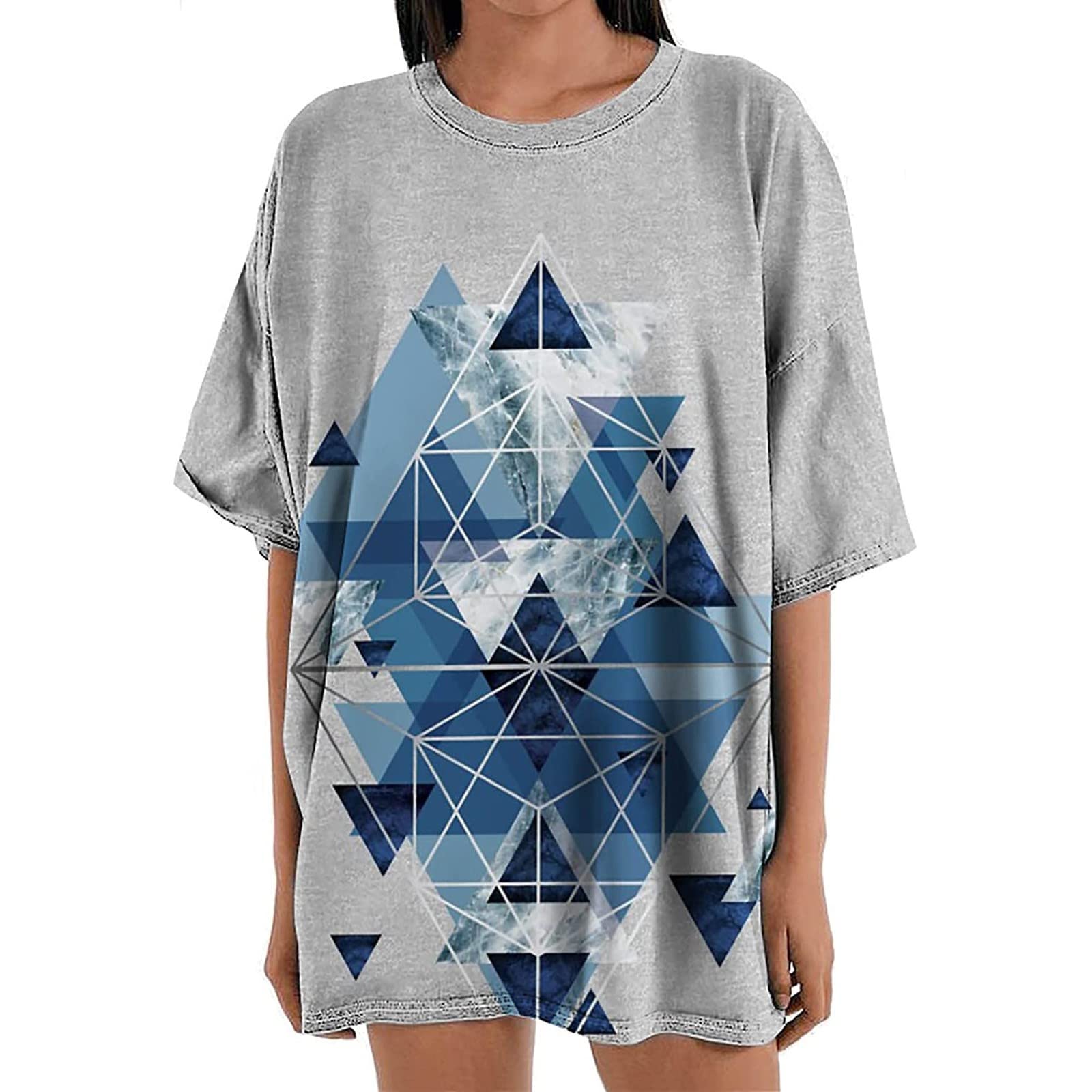 Vintage Graphic T-Shirts for Women - Oversized Short Sleeve Casual Summer Tops | Loose Fit Athletic Tees for Running, Yoga & Everyday Wear