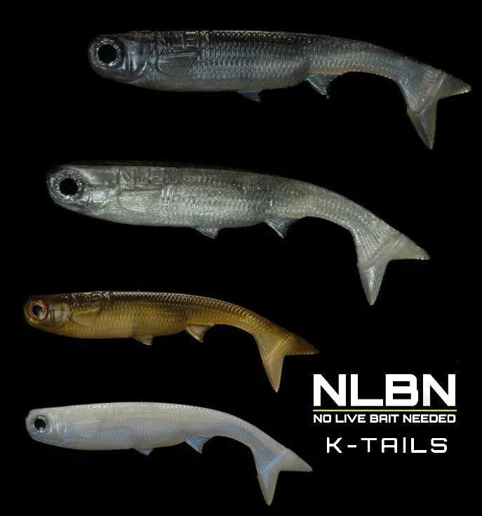 NLBN K Tails - Premium Soft Plastic Fishing Lures for Bass, Trout & Saltwater (No Live Bait Needed) - Perfect for Freshwater & Saltwater Fishing Trips
