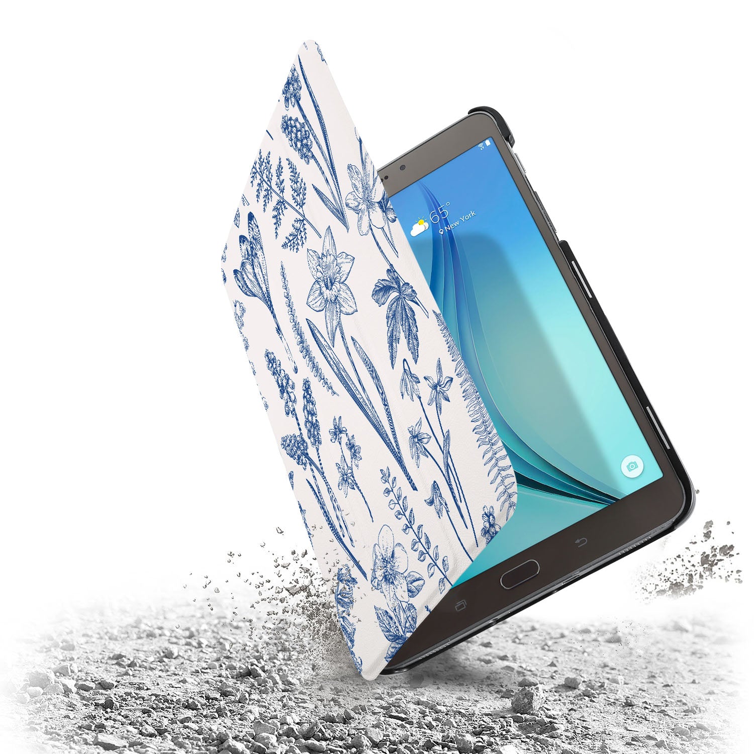 Samsung Galaxy Tablet Case with Flower Design - Slim Protective Cover for Samsung Tab A/S6/S7/S8 - Perfect for Work, School & Travel
