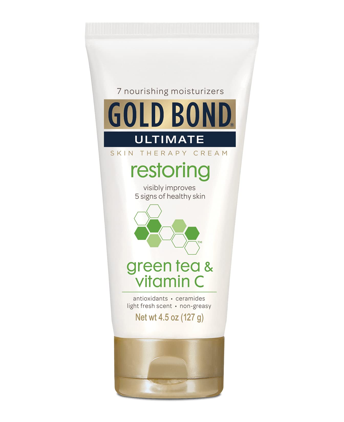 Gold Bond Ultimate Skin Therapy Cream with Green Tea & Vitamin C, 4.5 oz (Pack of 2) - Moisturizing Lotion for Dry, Sensitive Skin - Perfect for Daily Hydration & Soothing Irritation
