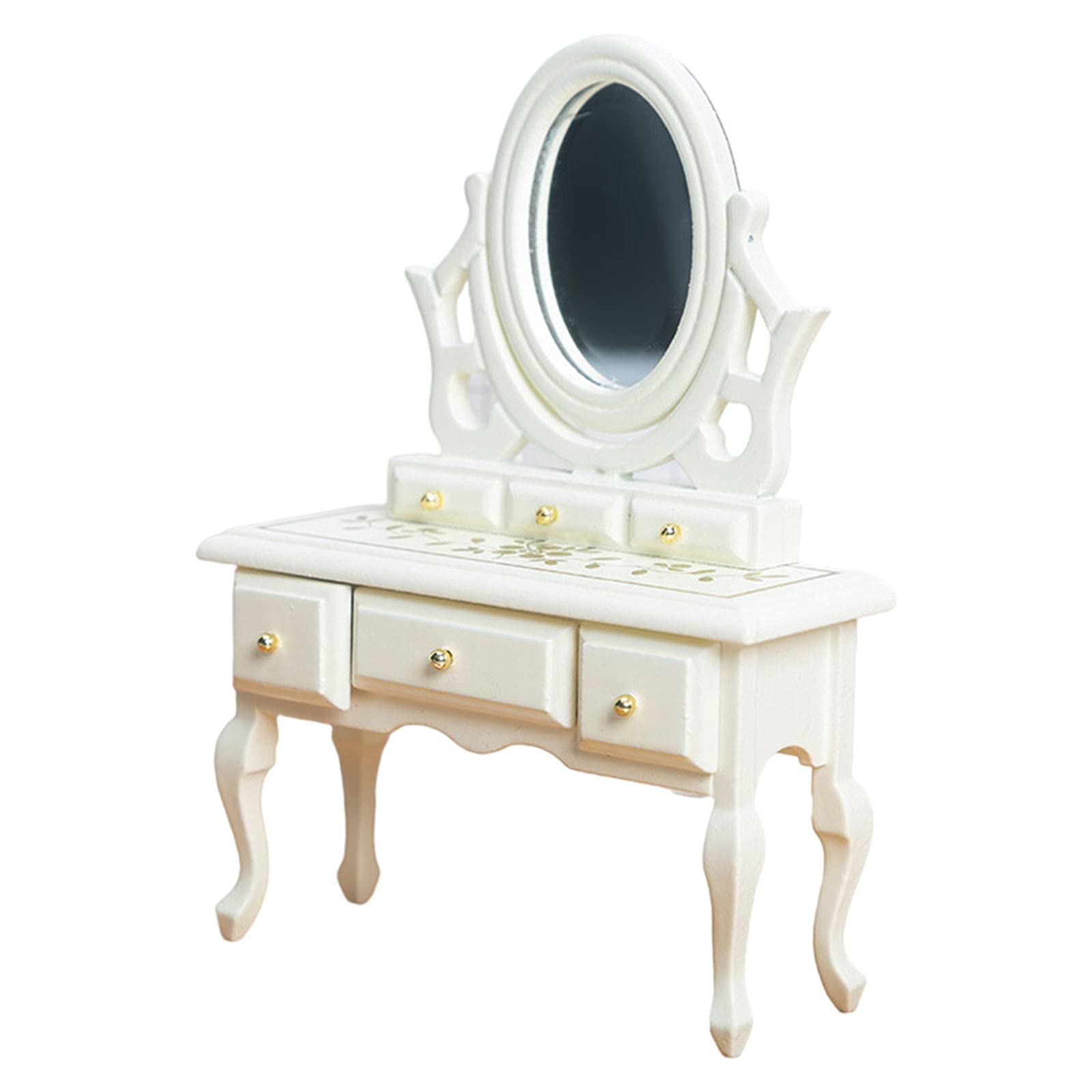 Milageto Elegant Dressing Table with Mirror - 12 Drawers Vanity Desk for Bedroom | Perfect for Makeup, Jewelry Storage & Home Decor