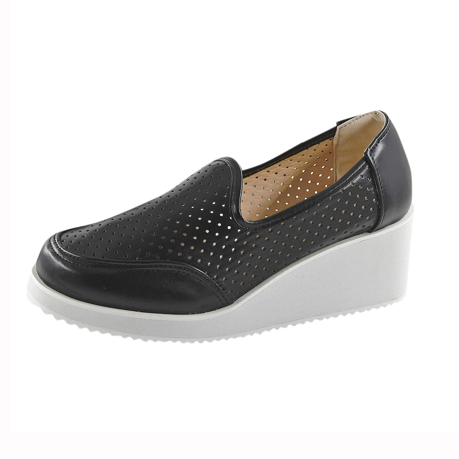 MLAGJSS Women's Slip-On Tennis Shoes with Side Zipper - Comfortable Athletic Training & Dress Flats for Workout, Walking, and Casual Wear
