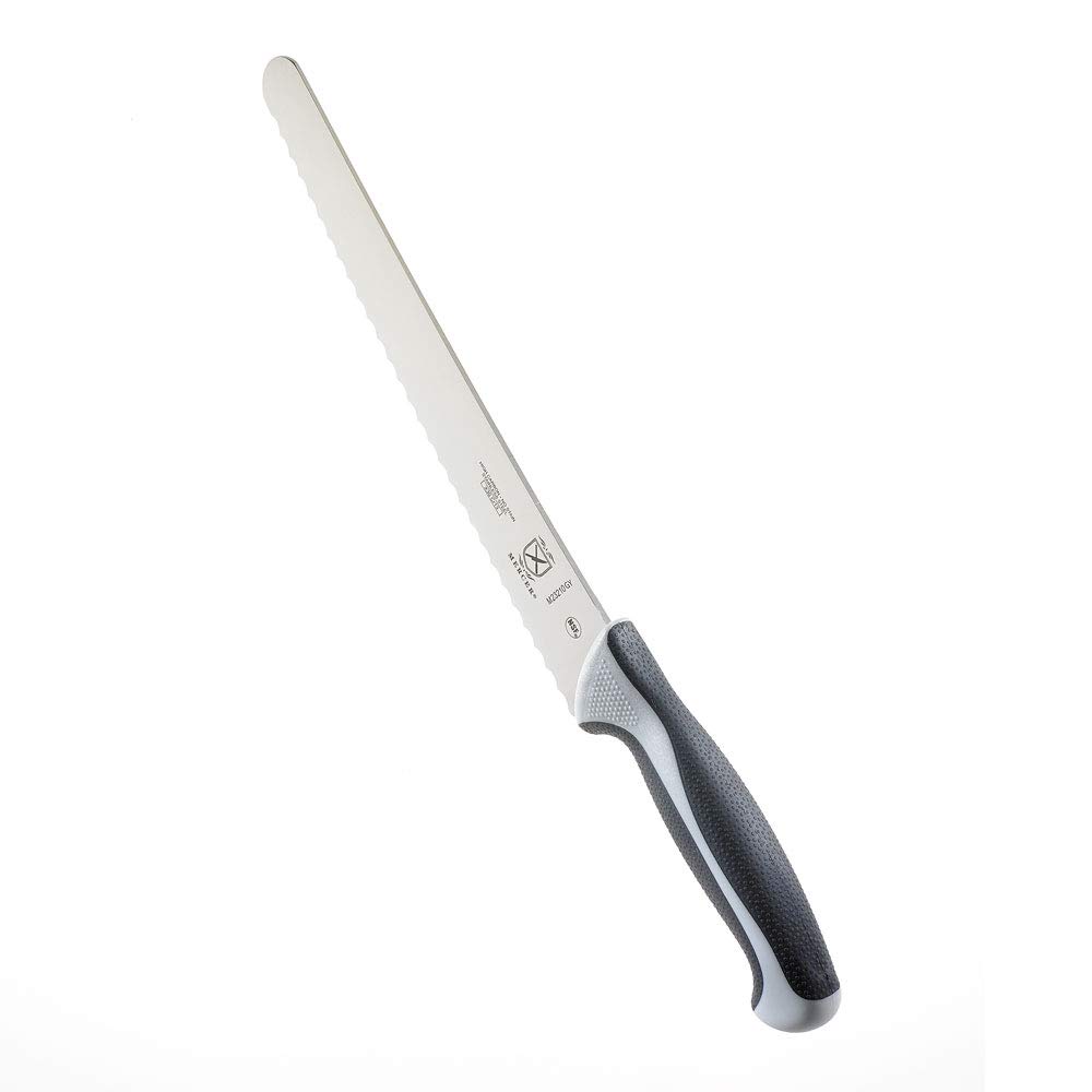 Mercer Culinary Millennia 10-Inch Wavy Edge Stainless Steel Bread Knife - Professional Gray Kitchen Knife for Slicing Bread, Cakes & Pastries - Perfect for Bakeries, Restaurants & Home Baking