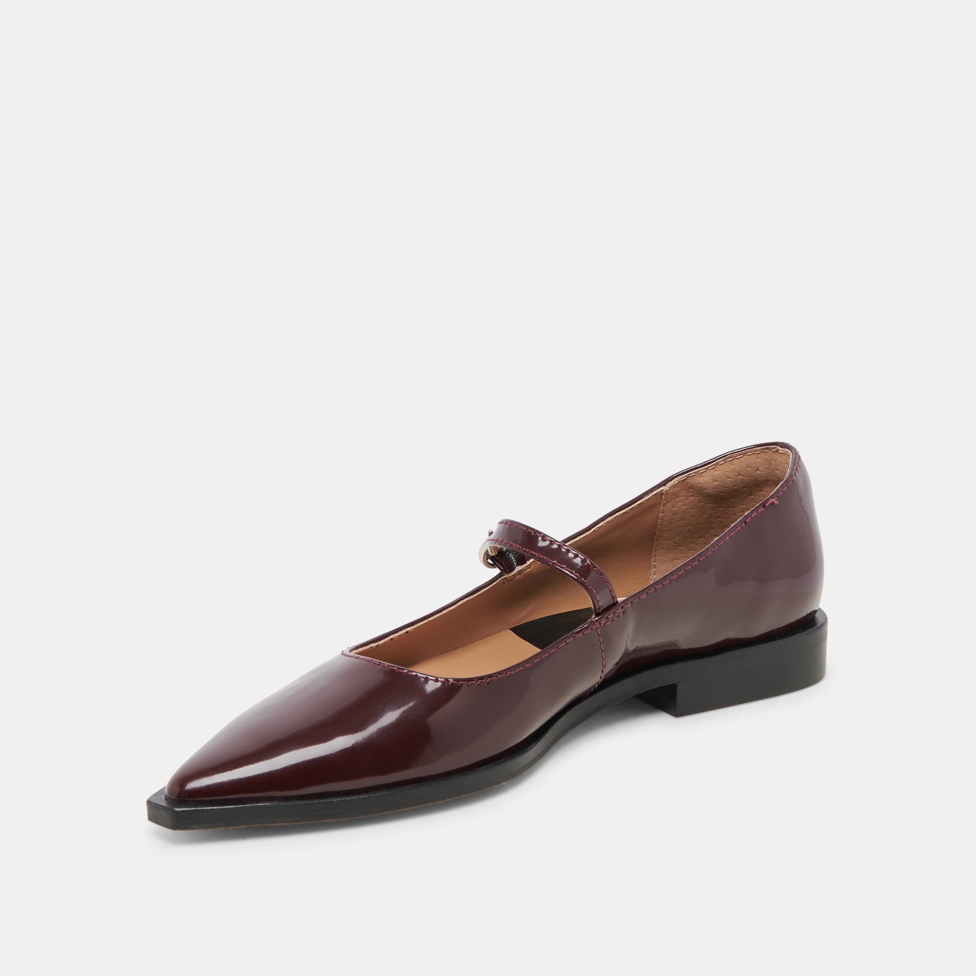 Largo Flats Cranberry Patent Leather Women's Shoes - Comfortable & Stylish for Work, Office, and Casual Wear