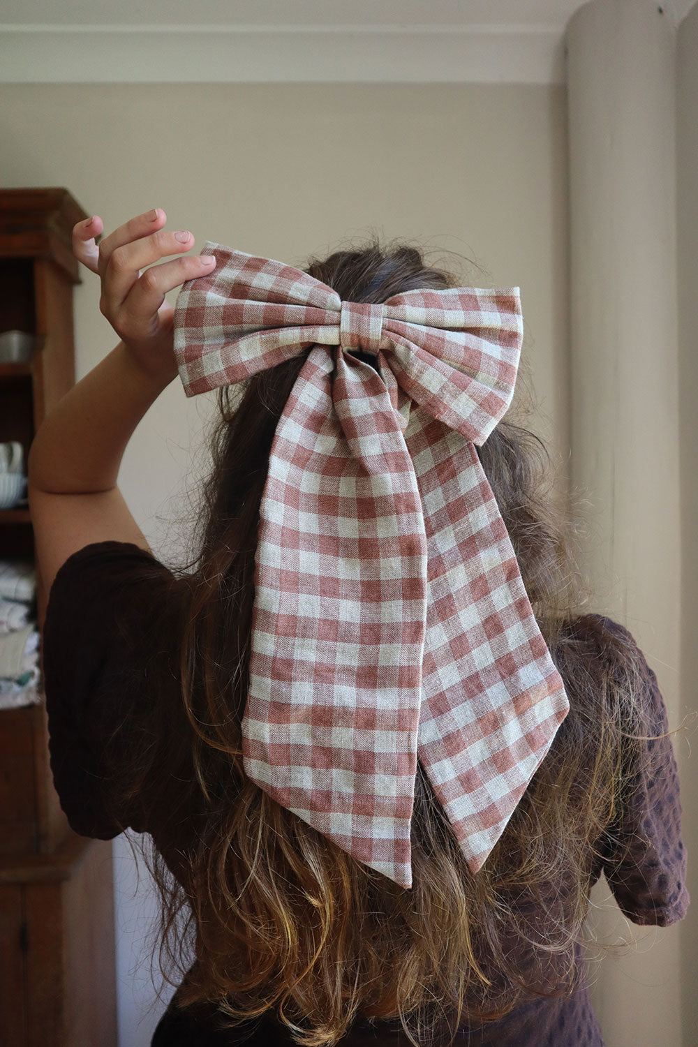 Gingham Bow Hair Accessories - Cute Hair Bows for Women & Girls - Perfect for Weddings, Parties & Everyday Style