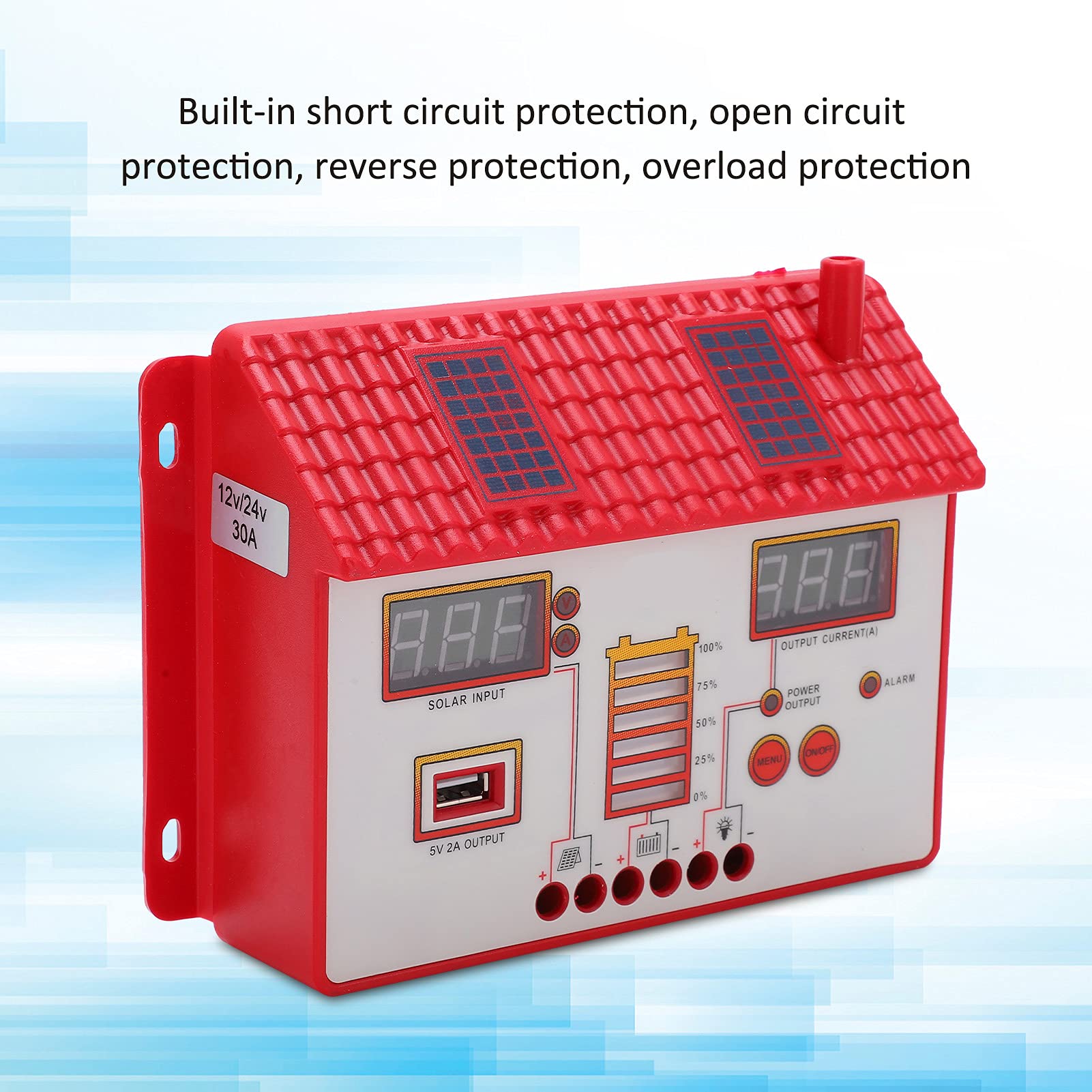 Solar LED Controller - MOSFET Reverse Current for Labs & Factories