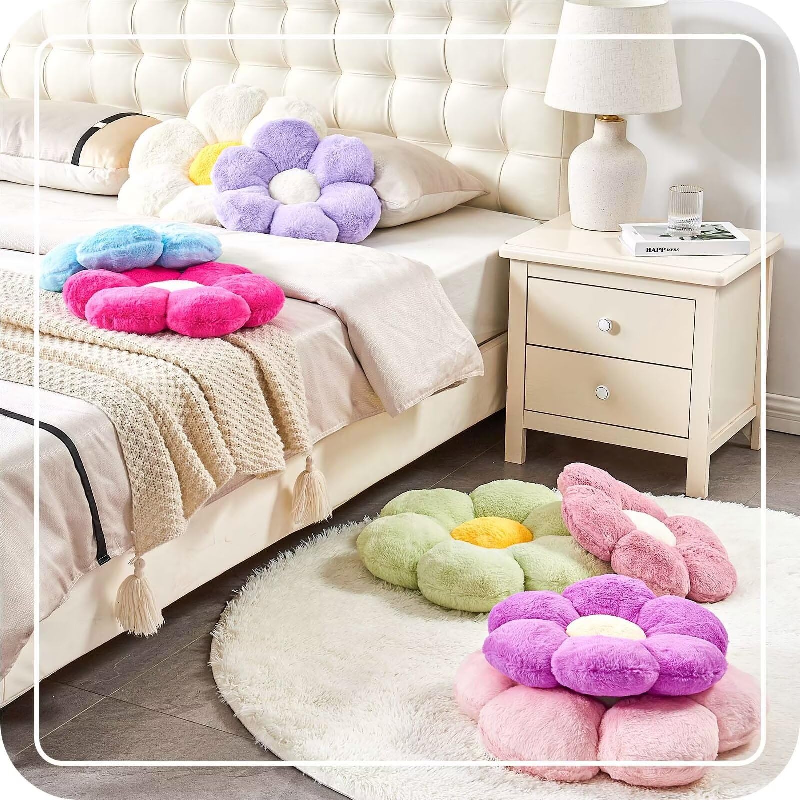 **Pink Flower Pillow - 14.9