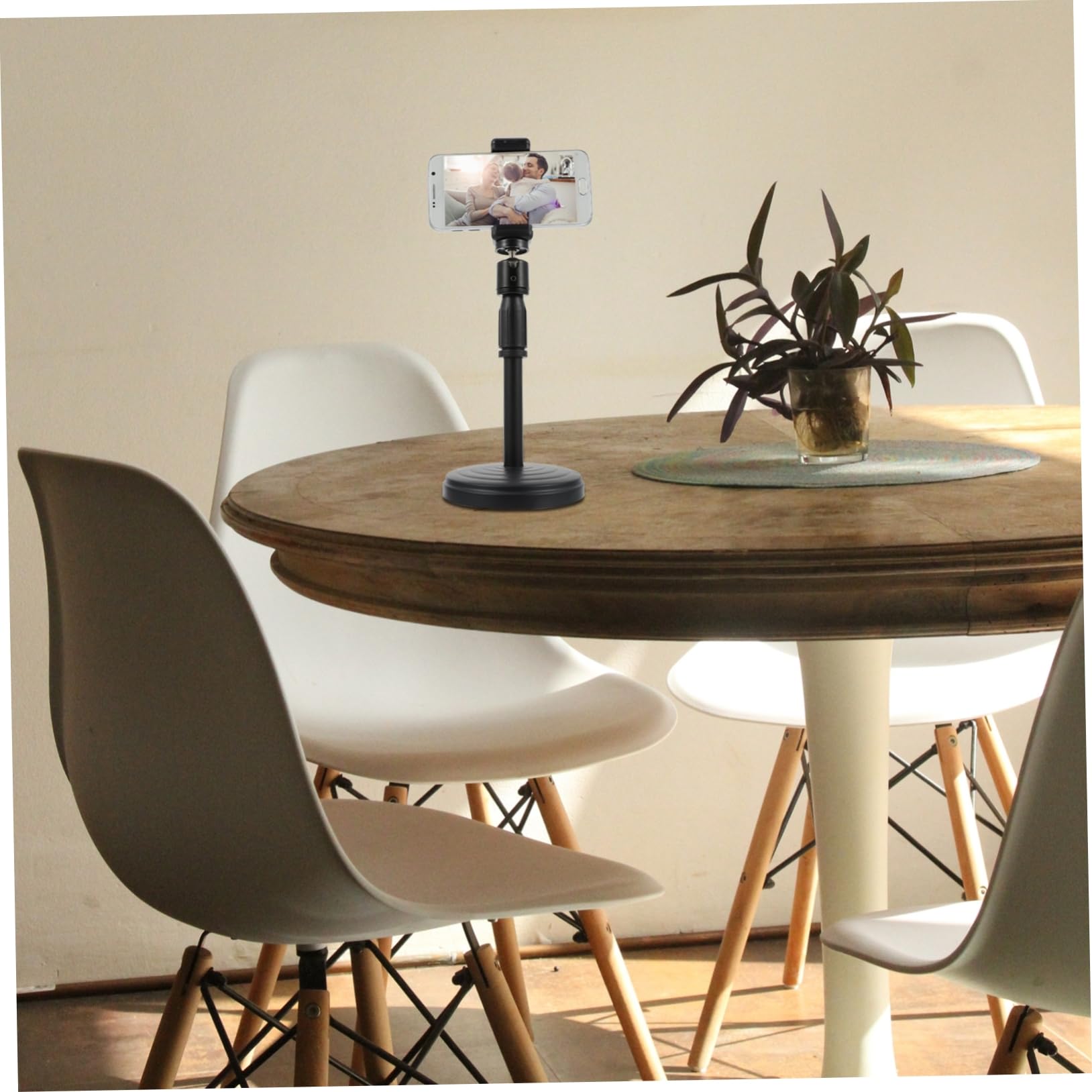 Upgraded Housoutil Retractable Phone Stand Holder - Adjustable & Sturdy for iPhone, Samsung, Android - Perfect for Desk, Bed, Car, Video Calls & Hands-Free Viewing