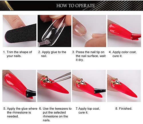 YIMART 10g Fast Drying Nail Glue with Brush - Strong Adhesive for False Nails, Acrylic Nail Tips & Manicure Decorations (4 Pack) - Perfect for Home Salon, DIY Nail Art & Professional Nail Extensions