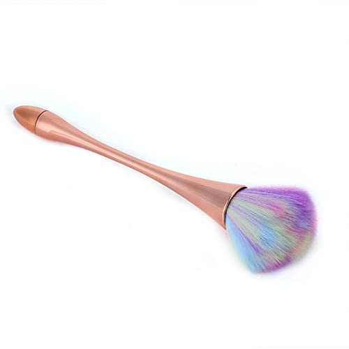 Professional Soft Colorful Acrylic Nail Dust Brush - 1Pc Nail Art Powder Removal Tool for Acrylic & UV Gel Nails (#3) - Salon & Home DIY Manicure Essential - Perfect for Ombre Nails, Cleaning Excess Powder & Detailing - Ideal for Nail Artists, Beginners & Beauty Enthusiasts