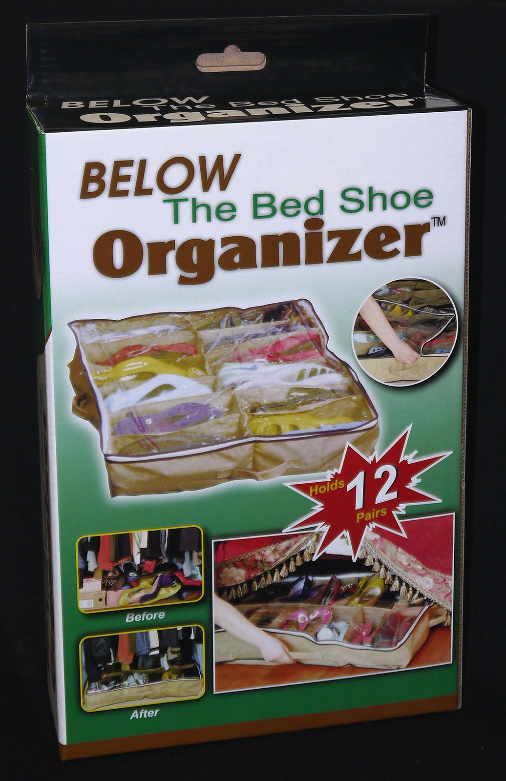 Under Bed Shoe Organizer - 24 Pairs Storage, Foldable & Space-Saving Shoe Rack for Closet, Bedroom, Dorm - Perfect for Sneakers, Heels & Boots Organization
