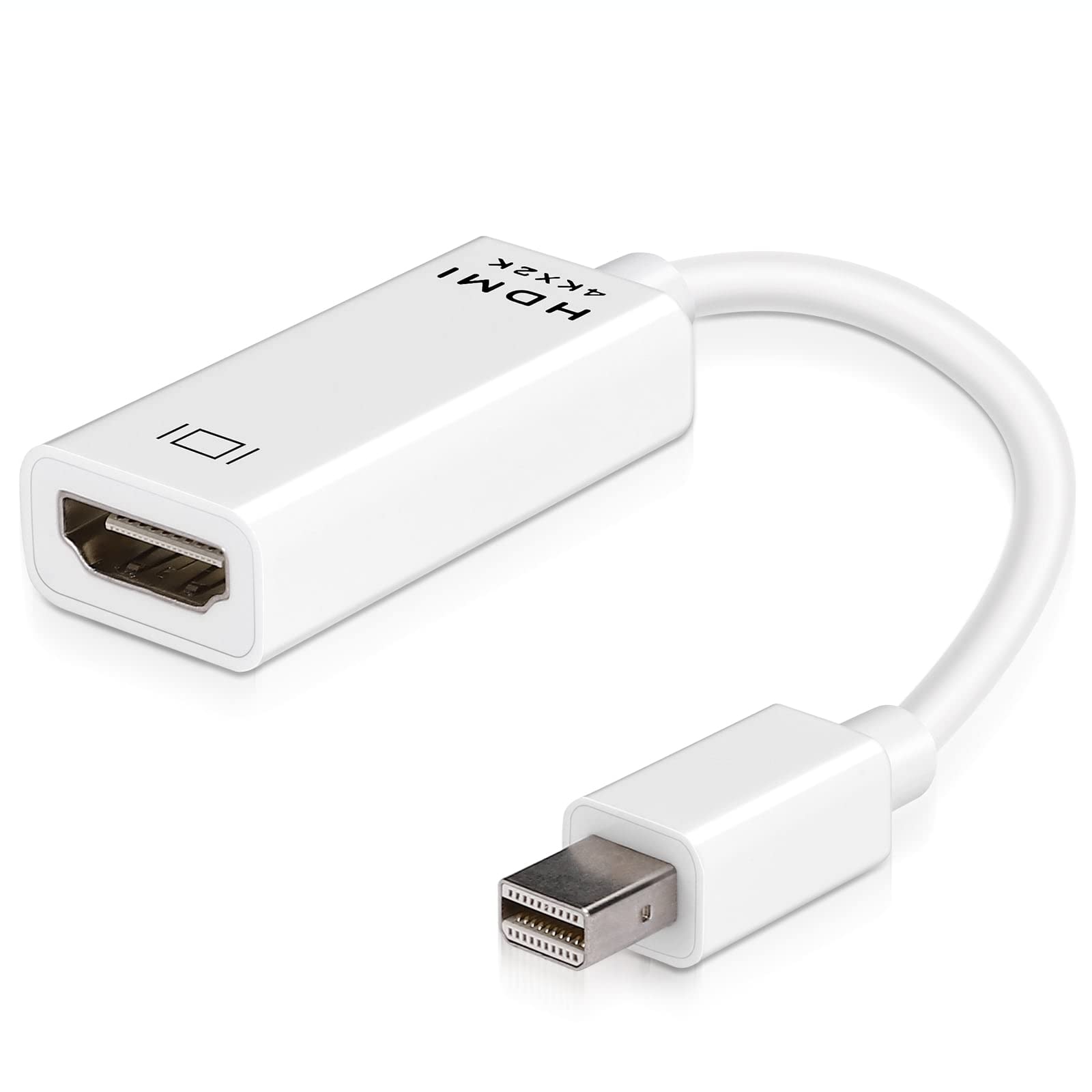 Mini DisplayPort to HDMI Adapter 2-Pack - Compatible with Dell Latitude E7270, MacBook Air/Pro, Surface Pro/Dock & Projectors - Connect Laptops to Monitors/TVs for Work Presentations & Home Entertainment