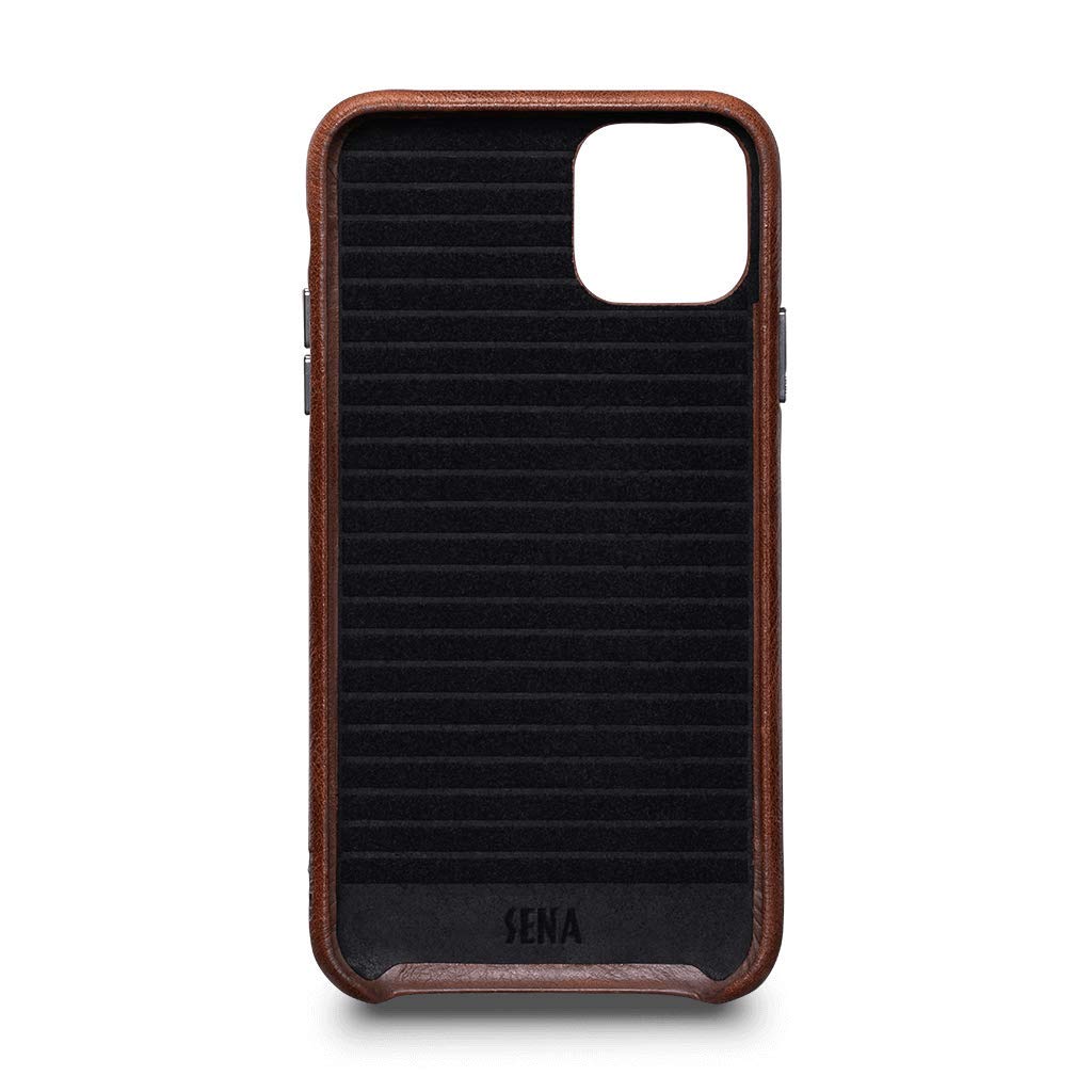 Premium Snap-On Leather Wallet Case for iPhone 11 Pro Max - Cognac Brown | RFID Blocking | Card Holder & Phone Protection | Perfect for Business Travel & Daily Use