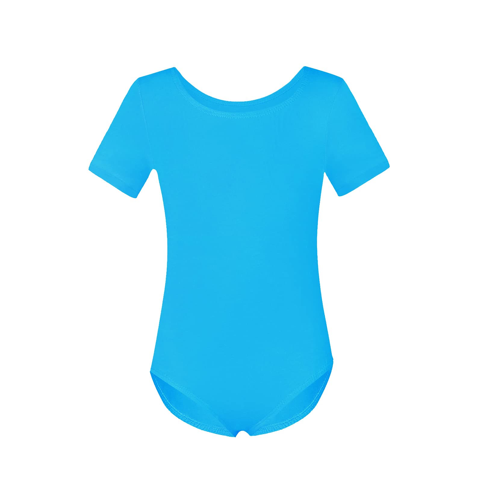 Phineein Girls' Short Sleeve Basic Leotards for Kids - Dance, Gymnastics & Ballet Practice Wear
