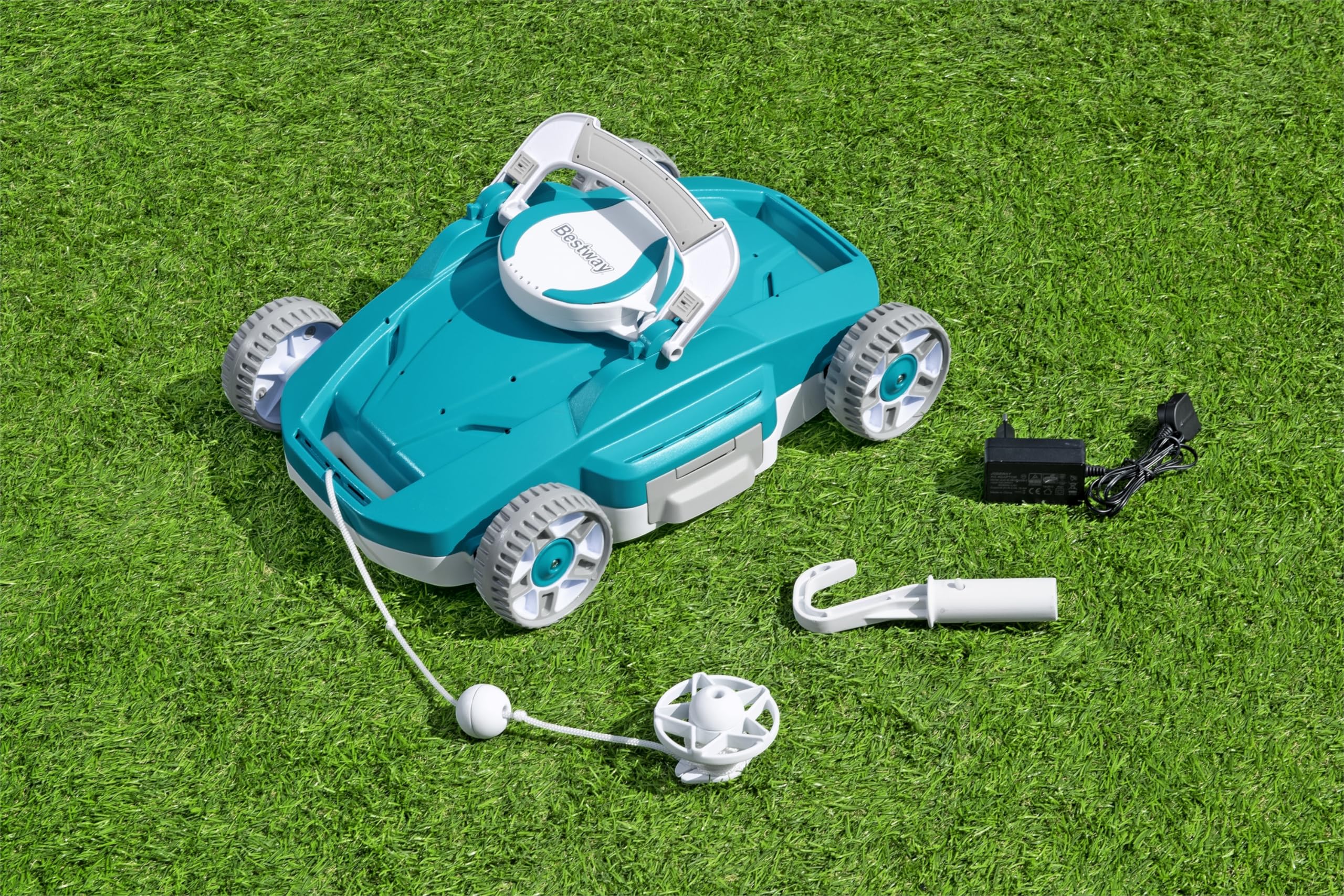 Bestway AquaTronix G200 Cordless Robotic Pool Cleaner - Automatic Vacuum for Flat Bottom Inground & Above Ground Swimming Pools, Cleans Debris Up to 538 SqFt - Perfect for Weekly Pool Maintenance & Seasonal Opening Prep