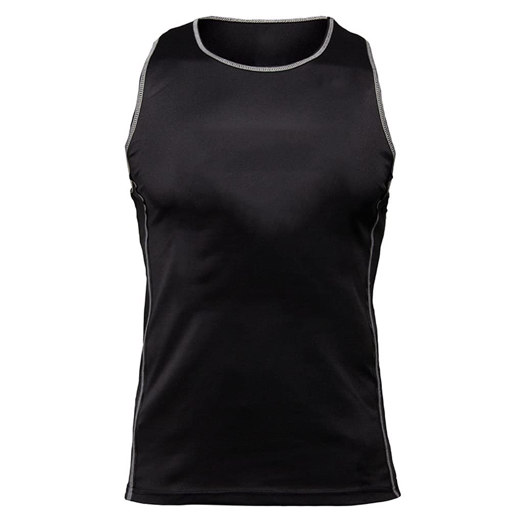 KLHHG Men's Summer Fitness Tank Top - Breathable Cotton Sleeveless Shirt for Gym, Workout & Casual Wear - Slim Fit Muscle Tee (Black, XL) | Perfect for Running, Weightlifting & Outdoor Activities